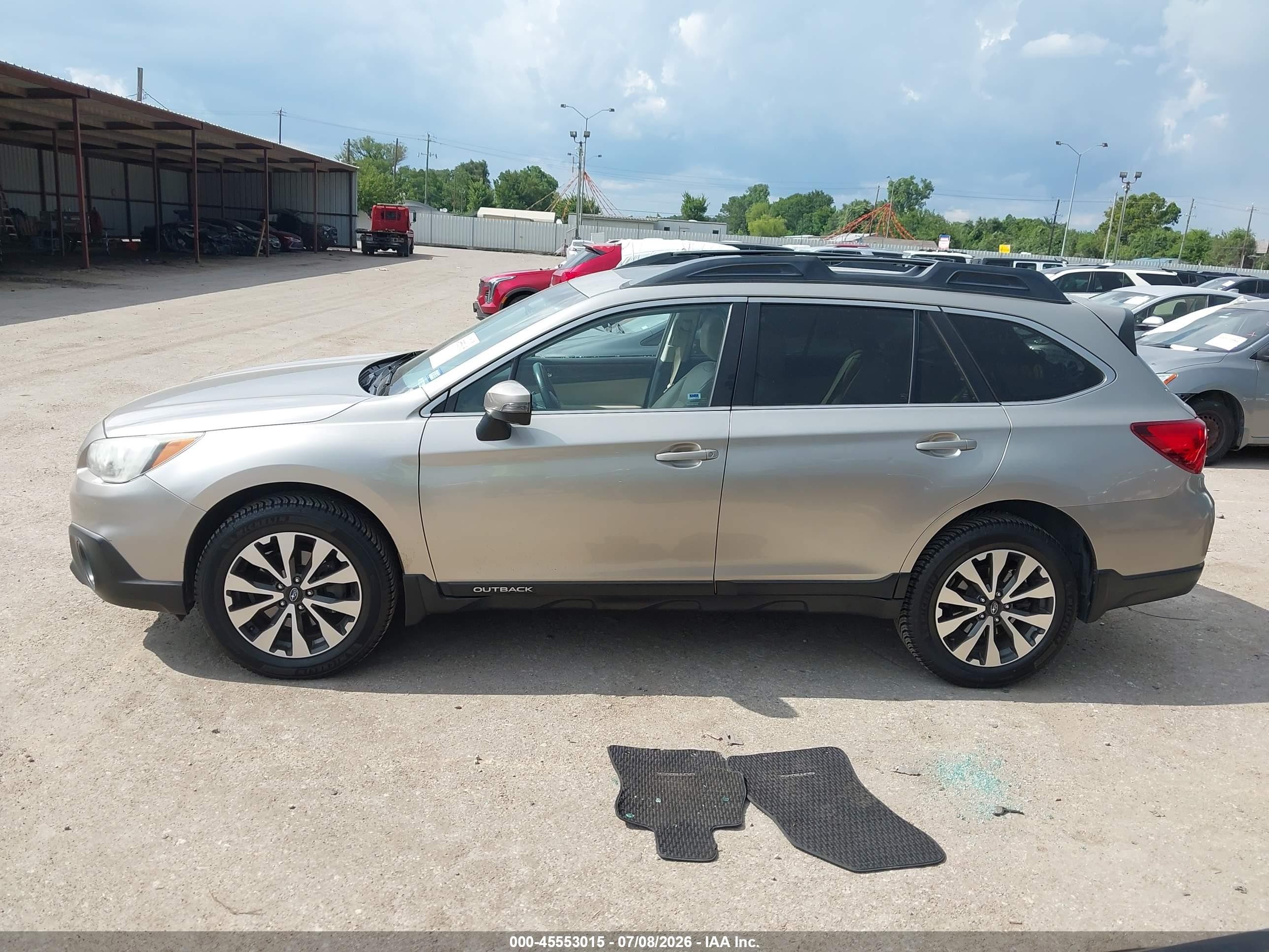 2015 Subaru Outback 3.6r Limited Gray vin: 4S4BSENC0F3353098
