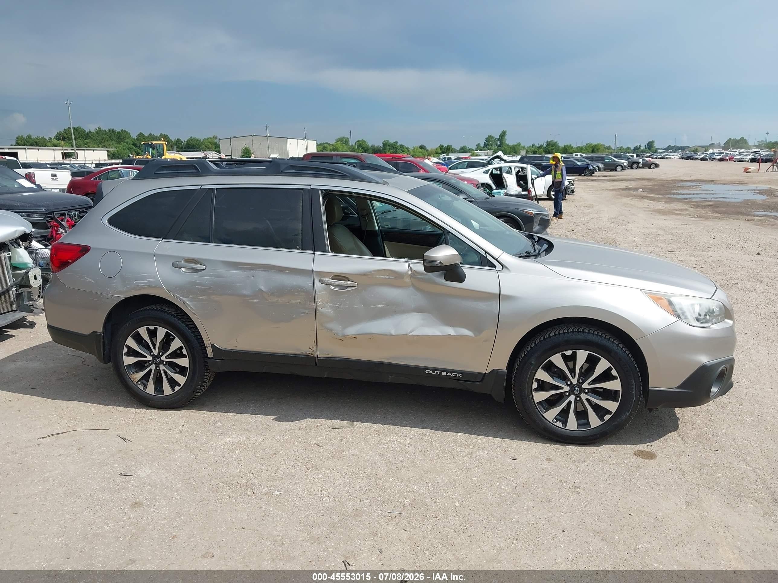 2015 Subaru Outback 3.6r Limited Gray vin: 4S4BSENC0F3353098