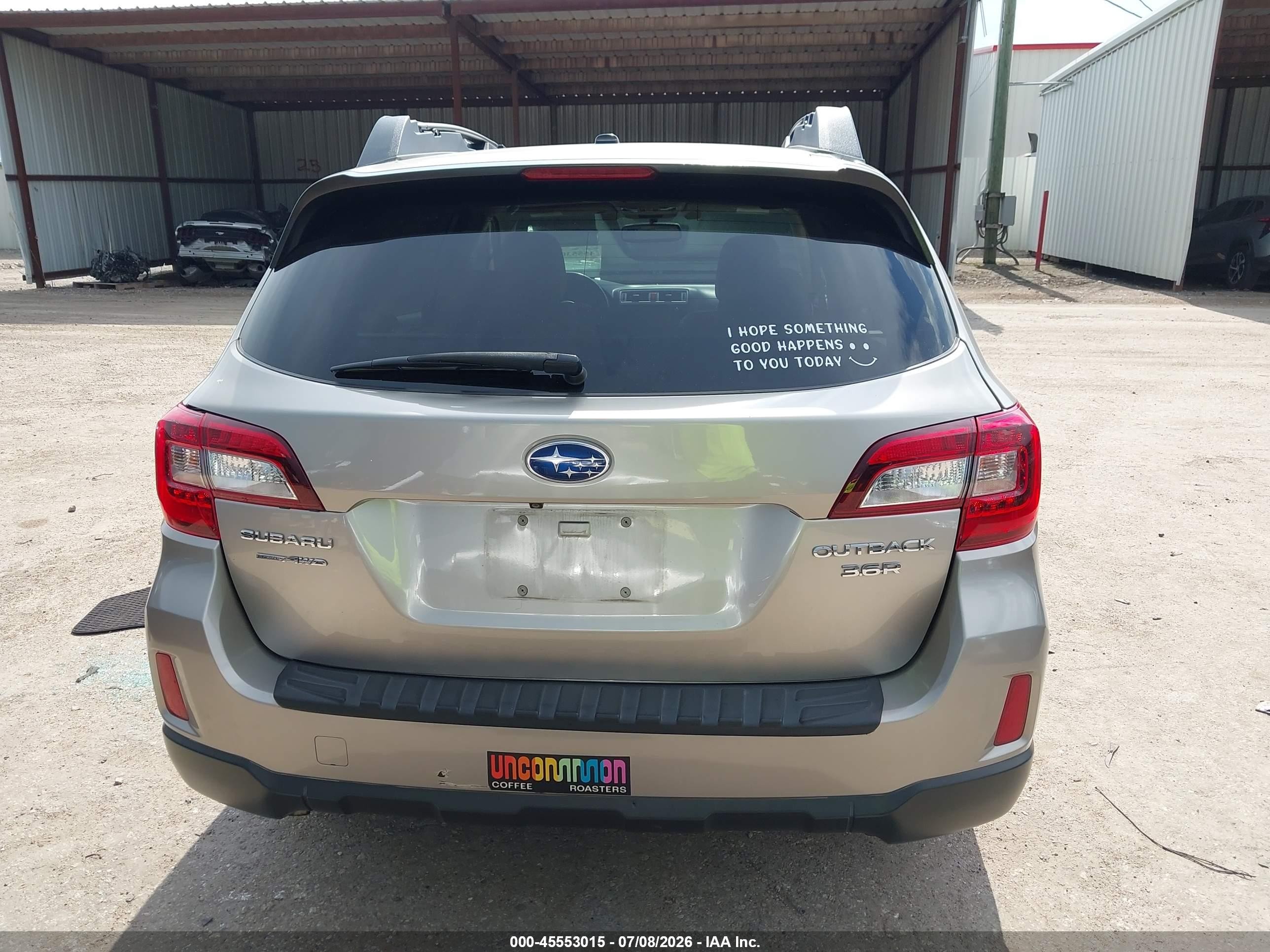 2015 Subaru Outback 3.6r Limited Gray vin: 4S4BSENC0F3353098
