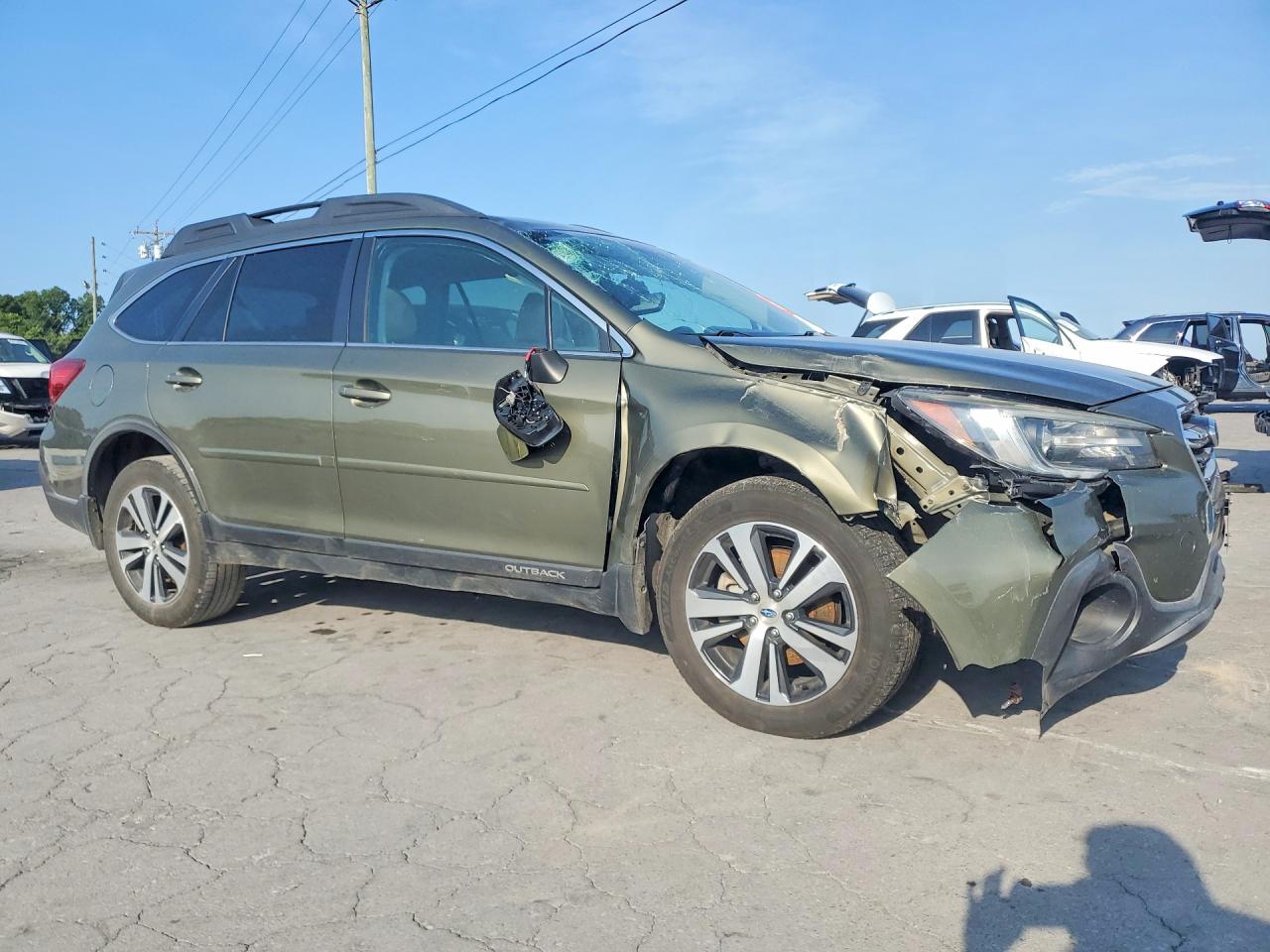 2019 Subaru Outback 3.6r Limited Green vin: 4S4BSENC2K3310750