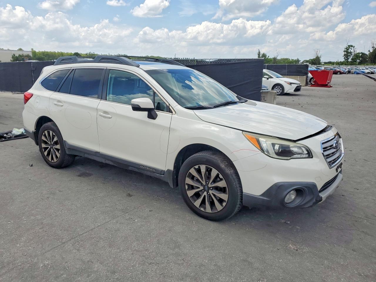 2015 Subaru Outback 3.6r Limited White vin: 4S4BSENC3F3237250