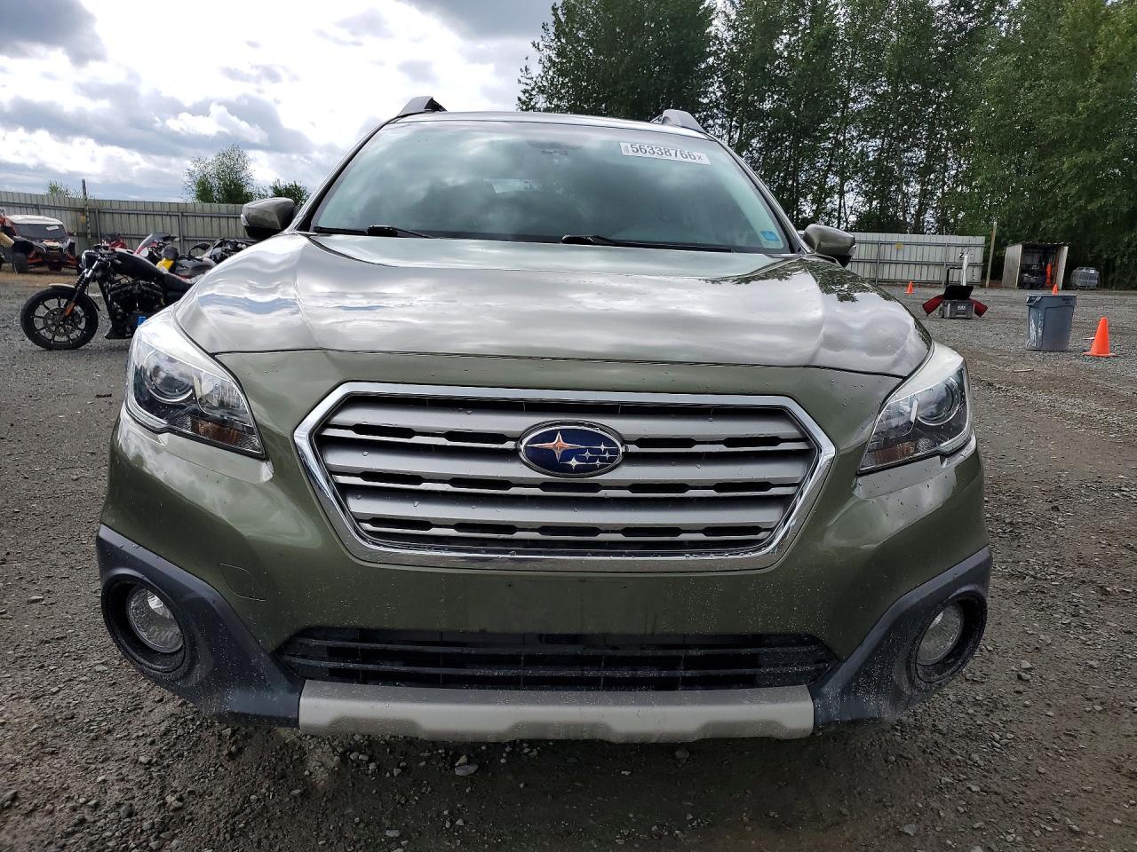 2015 Subaru Outback 3.6r Limited Green vin: 4S4BSENC5F3361911