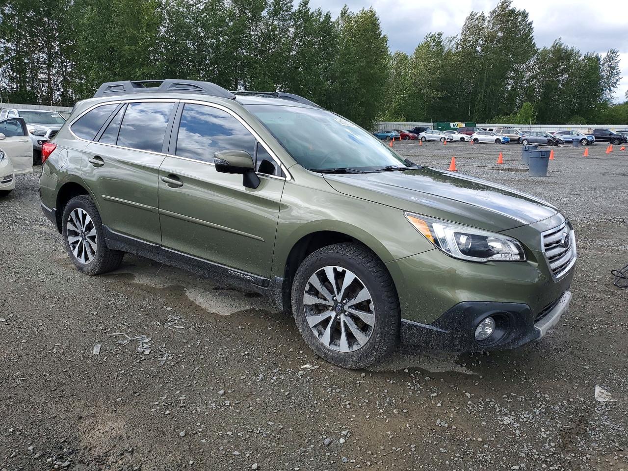 2015 Subaru Outback 3.6r Limited Green vin: 4S4BSENC5F3361911