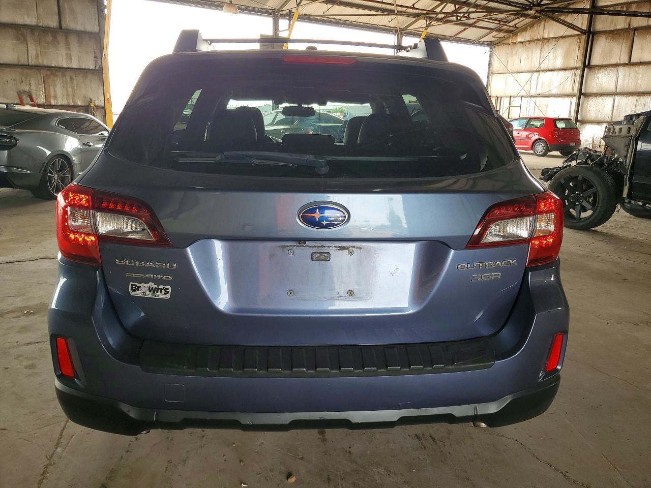 2015 Subaru Outback 3.6r Limited Blue vin: 4S4BSENC7F3234349
