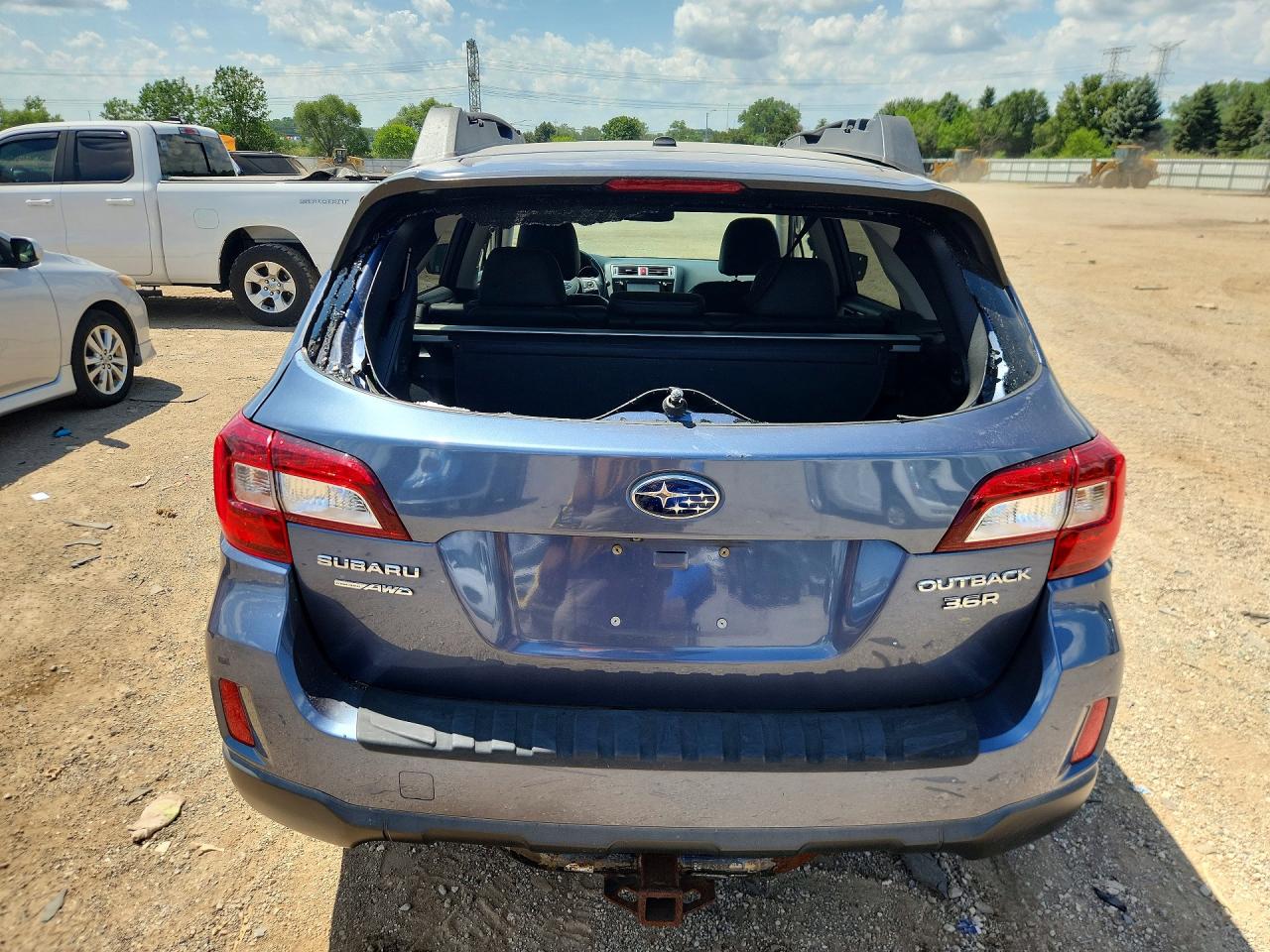 2015 Subaru Outback 3.6r Limited Blue vin: 4S4BSENC8F3318521