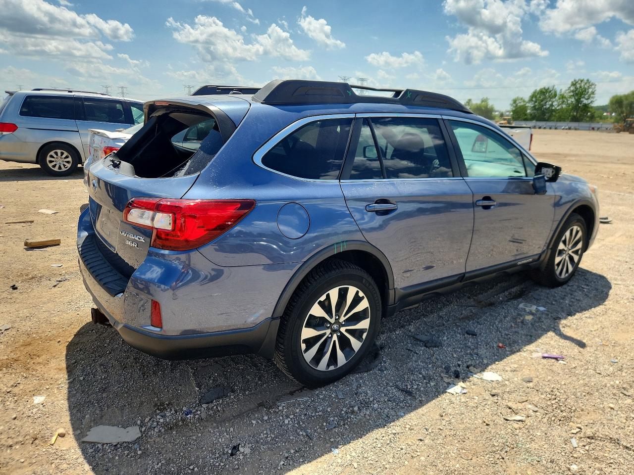 2015 Subaru Outback 3.6r Limited Blue vin: 4S4BSENC8F3318521