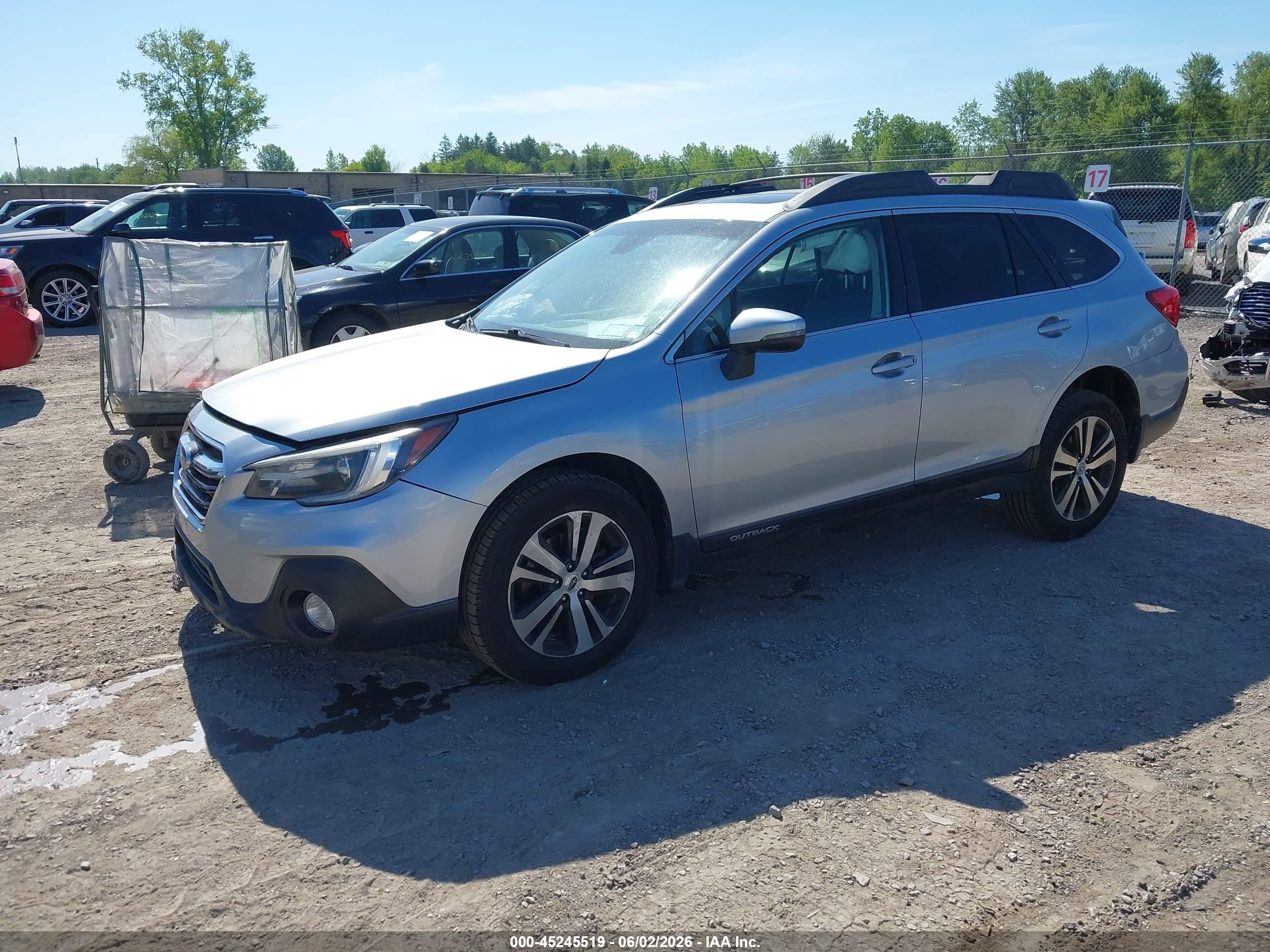 2019 Subaru Outback 3.6r Limited Light Blue vin: 4S4BSENC9K3328579