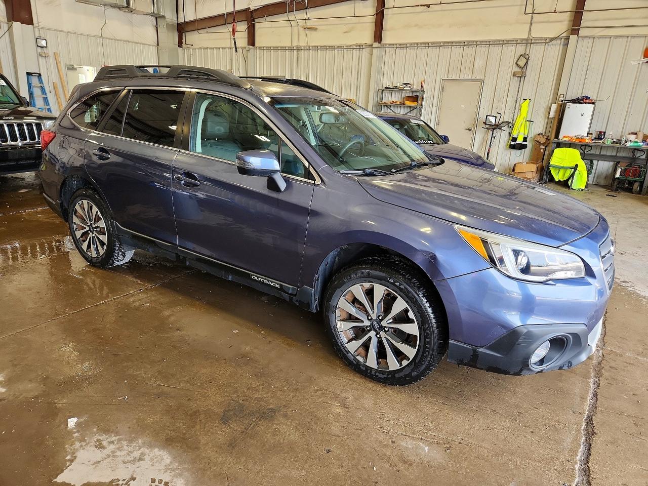 2015 Subaru Outback 3.6r Limited Blue vin: 4S4BSENCXF3225144