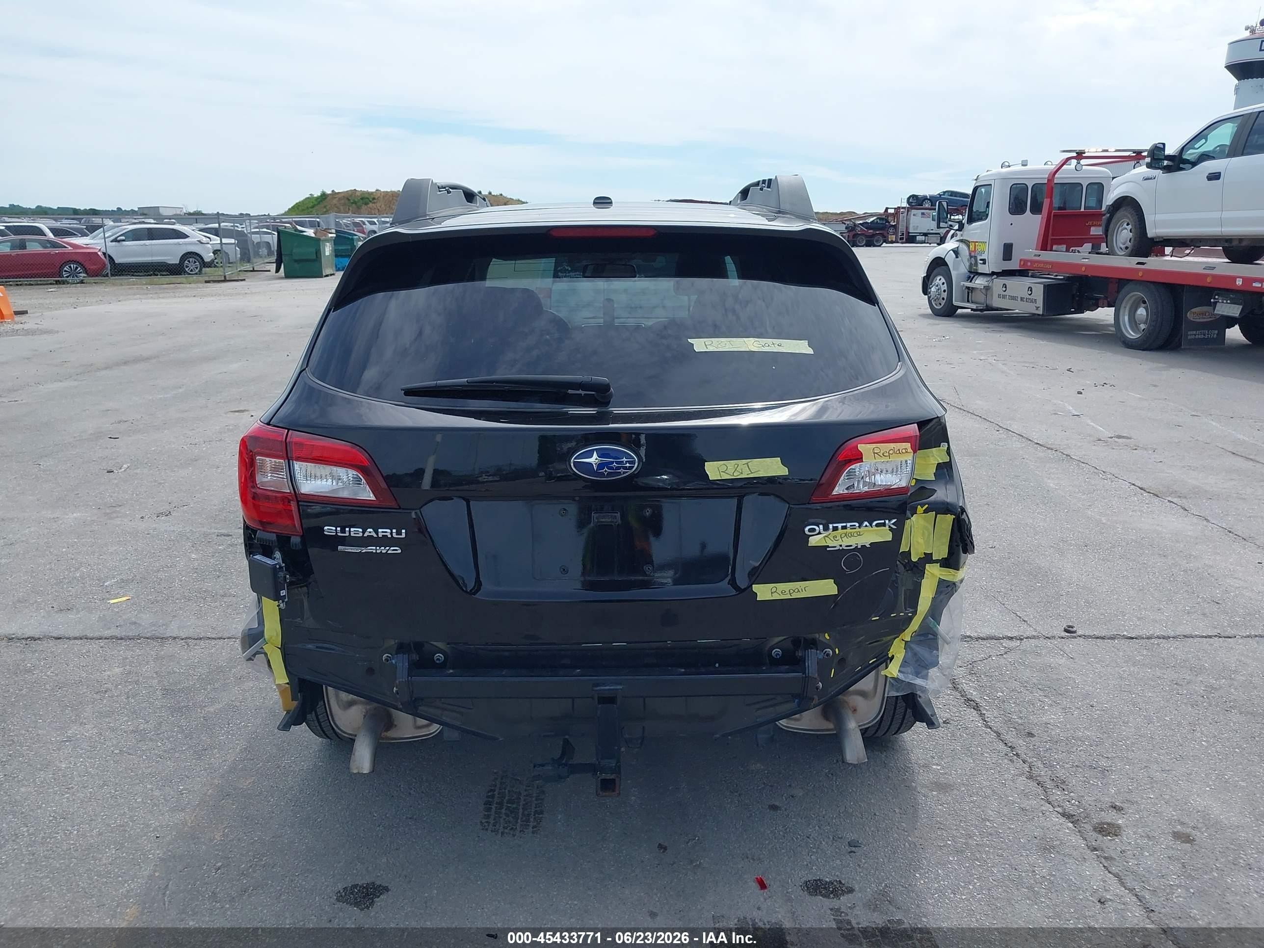 2015 Subaru Outback 3.6r Limited Черный vin: 4S4BSENCXF3287515