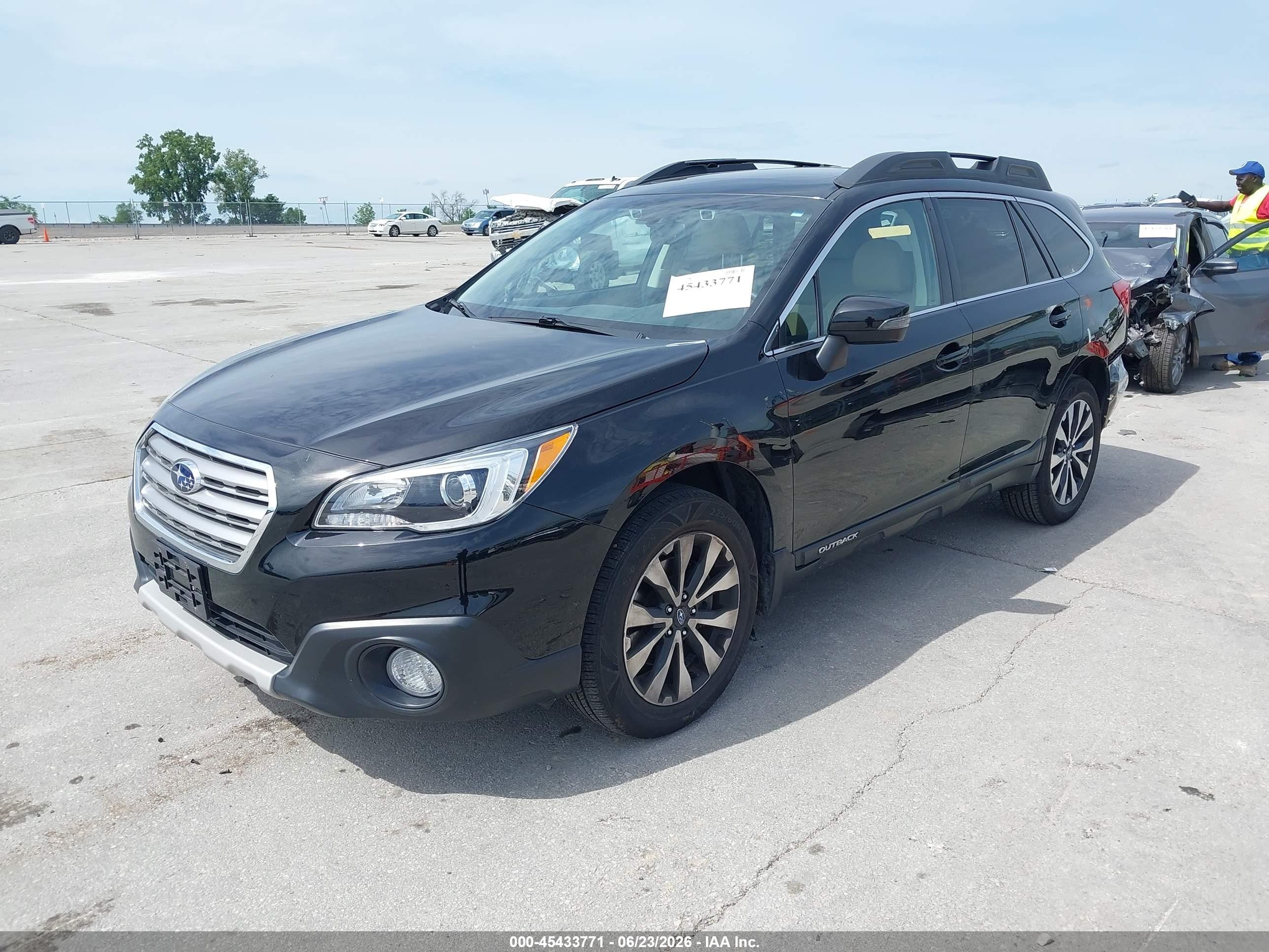 2015 Subaru Outback 3.6r Limited Черный vin: 4S4BSENCXF3287515