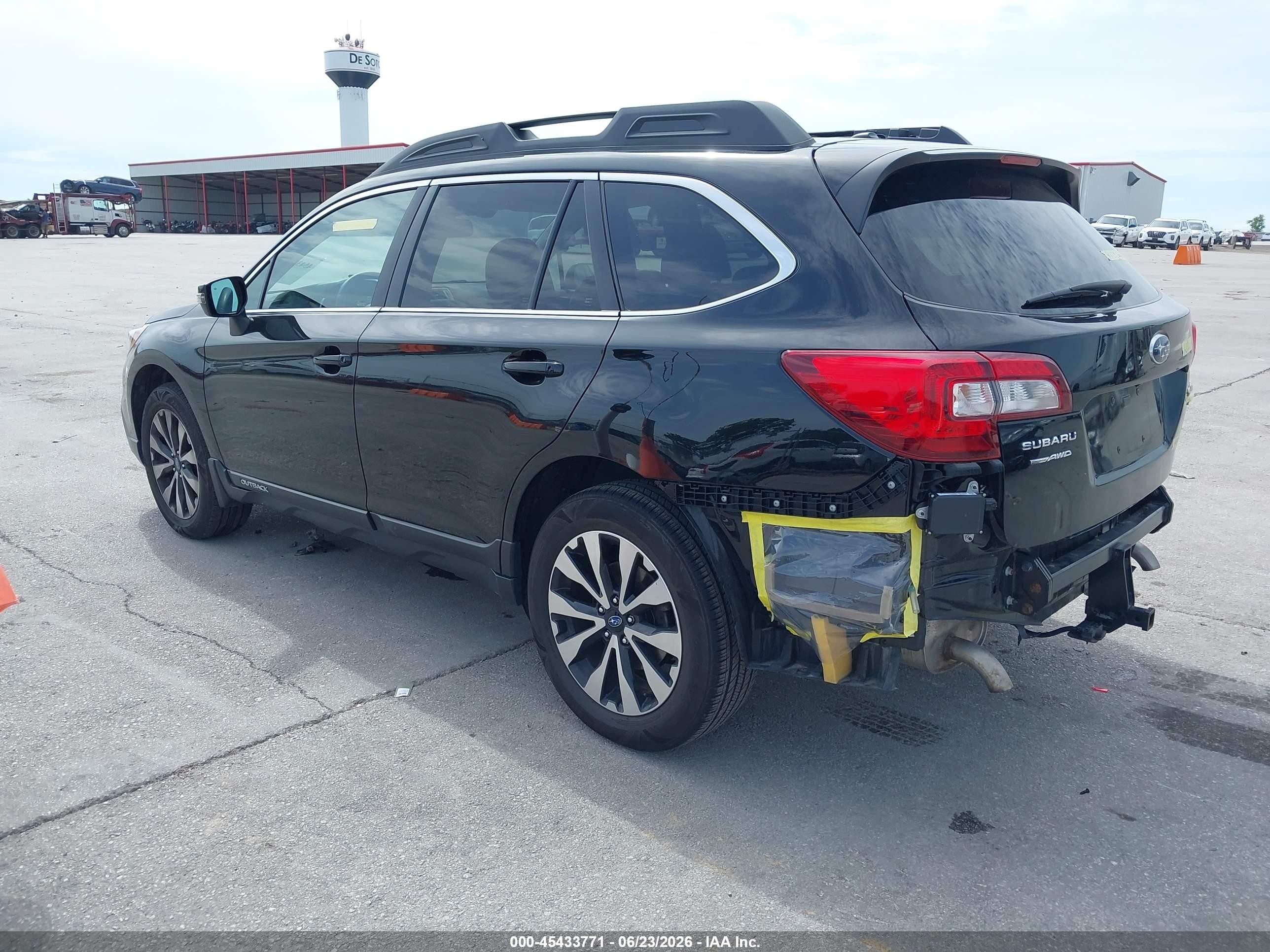 2015 Subaru Outback 3.6r Limited Черный vin: 4S4BSENCXF3287515