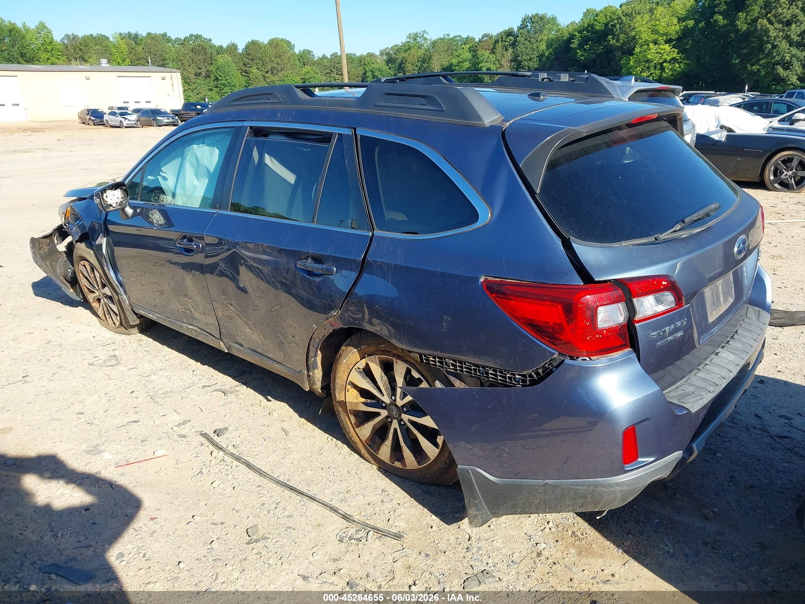 2015 Subaru Outback 3.6r Limited Синий vin: 4S4BSENCXF3301235