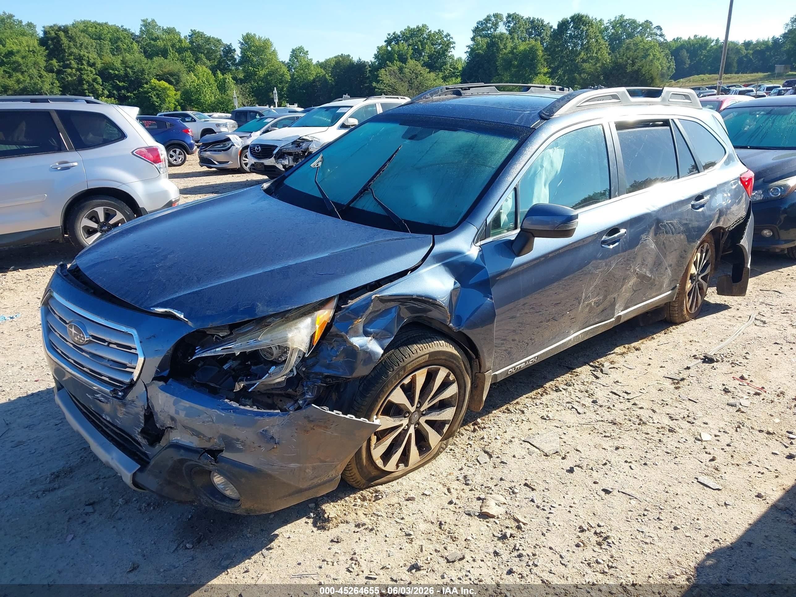 2015 Subaru Outback 3.6r Limited Синий vin: 4S4BSENCXF3301235