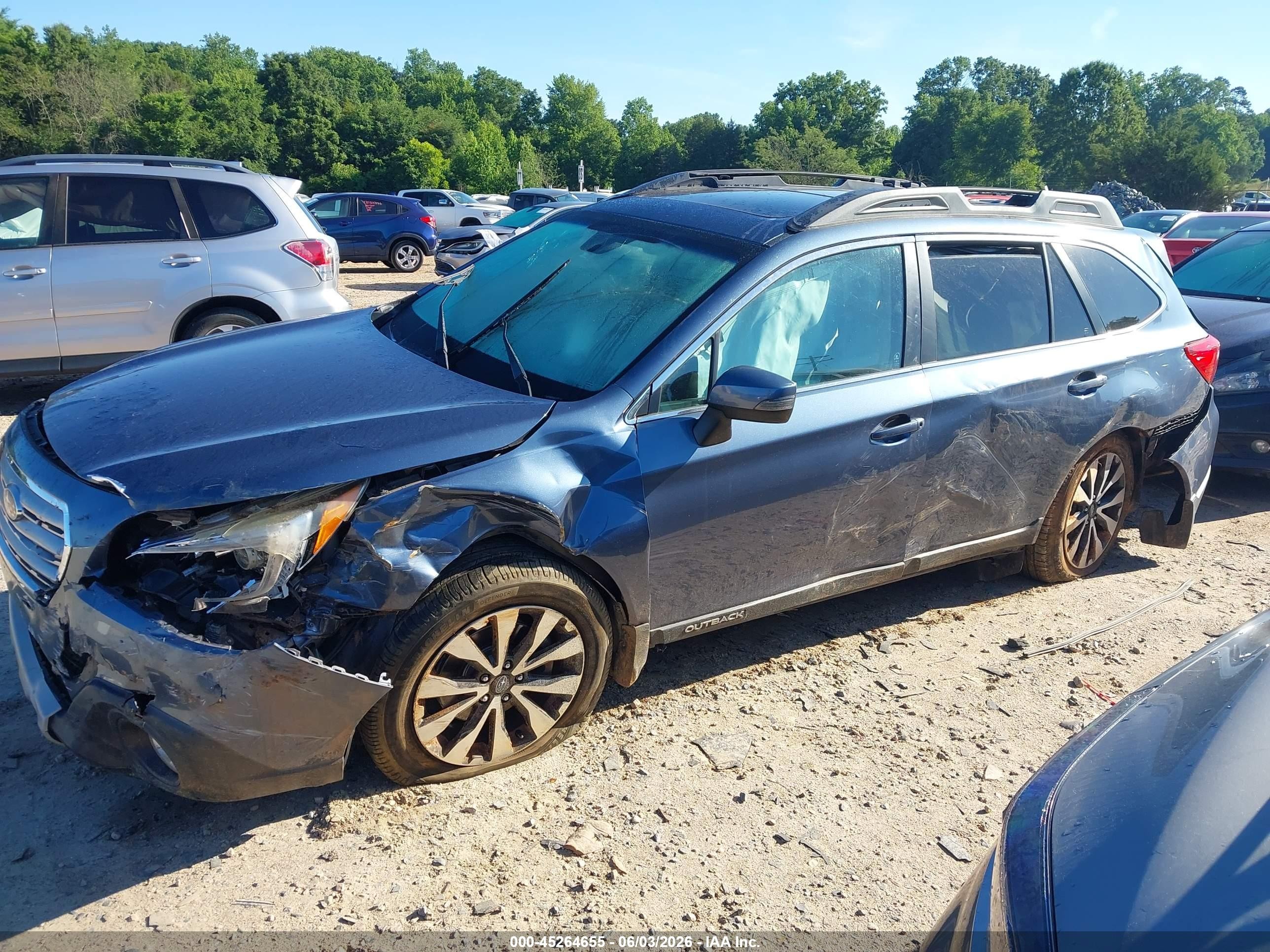 2015 Subaru Outback 3.6r Limited Синий vin: 4S4BSENCXF3301235