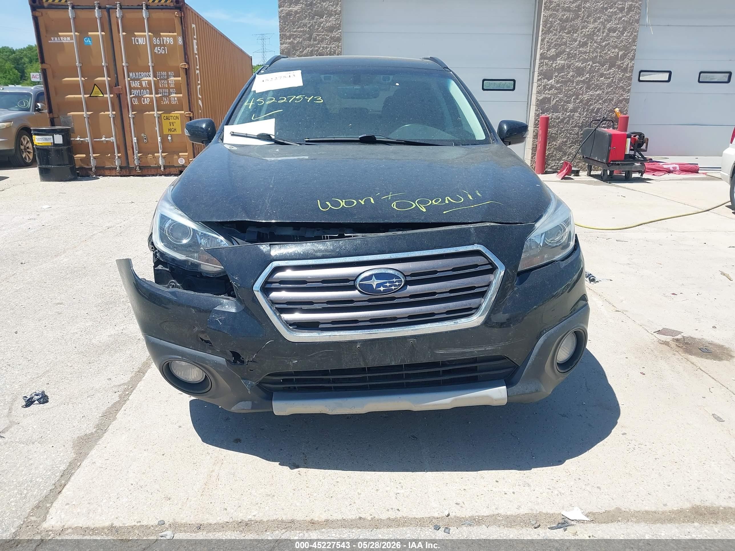2017 Subaru Outback 3.6r Touring Black vin: 4S4BSETC7H3440129