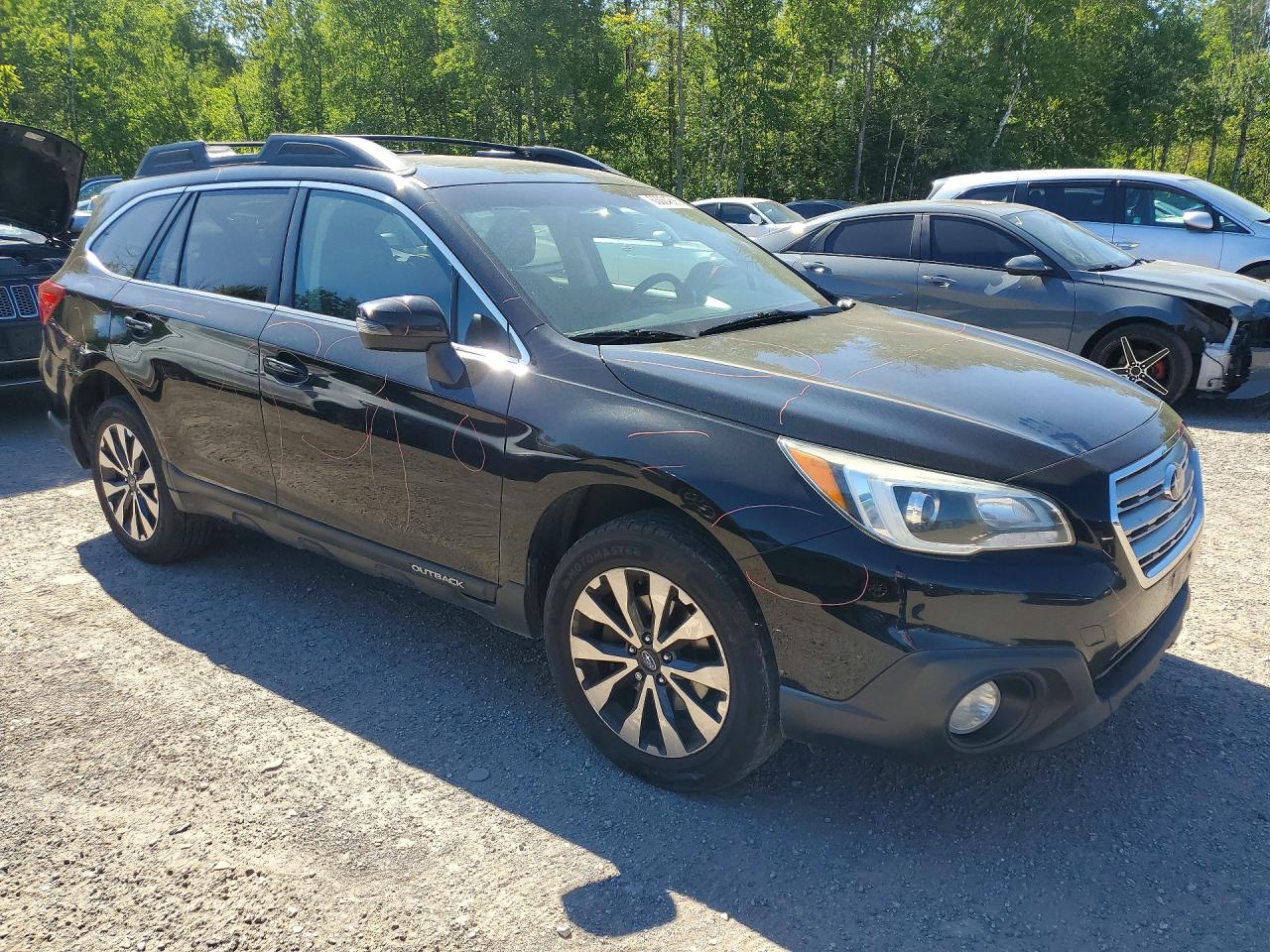 2015 Subaru Outback 3.6r Limited Black vin: 4S4BSFLC7F3203739