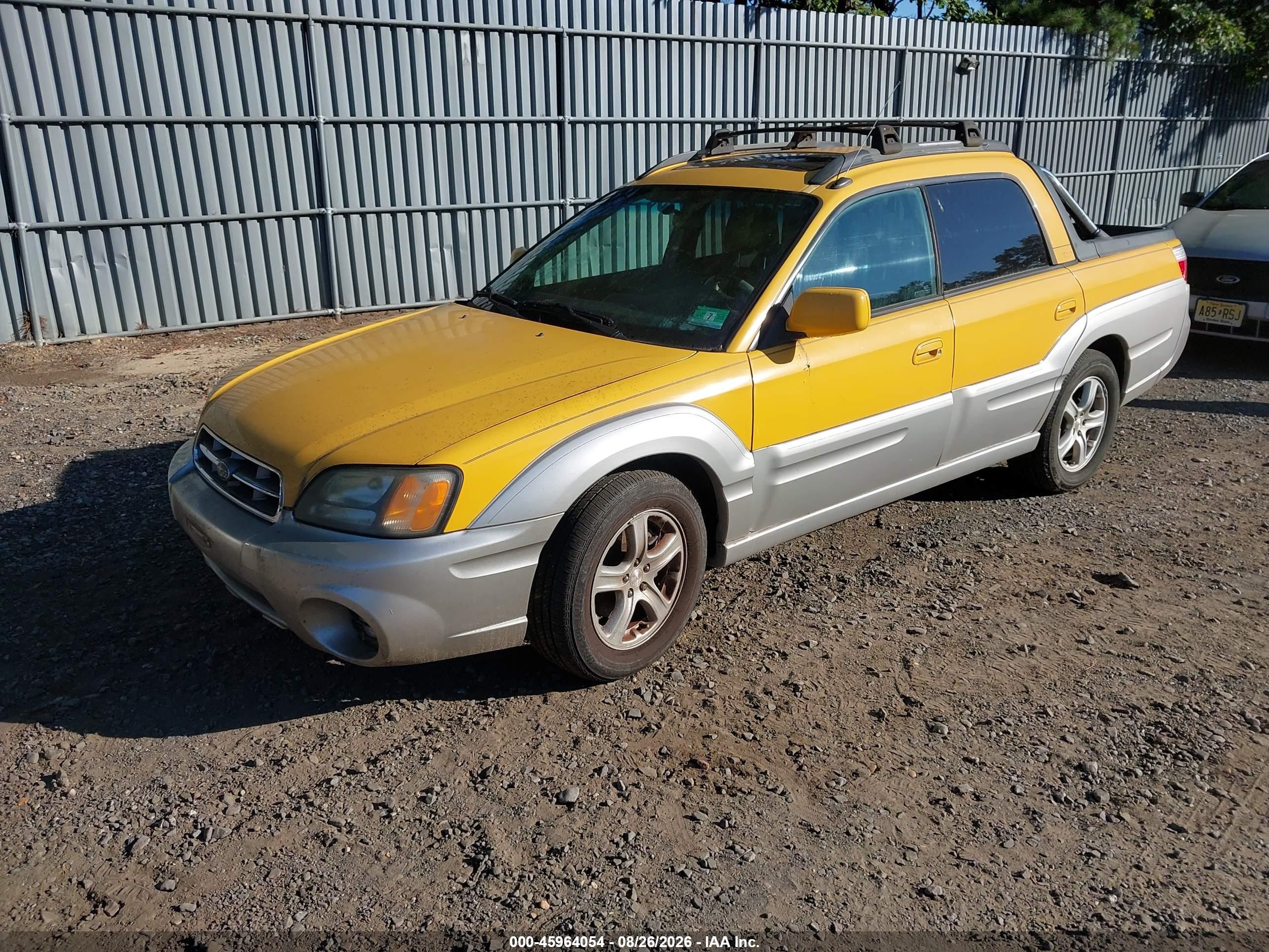 2003 Subaru Baja   Yellow vin: 4S4BT61C336106399