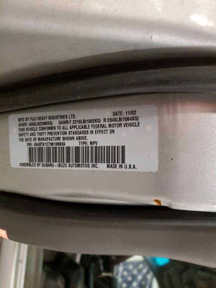 2003 Subaru Baja Silver vin: 4S4BT61C736106955