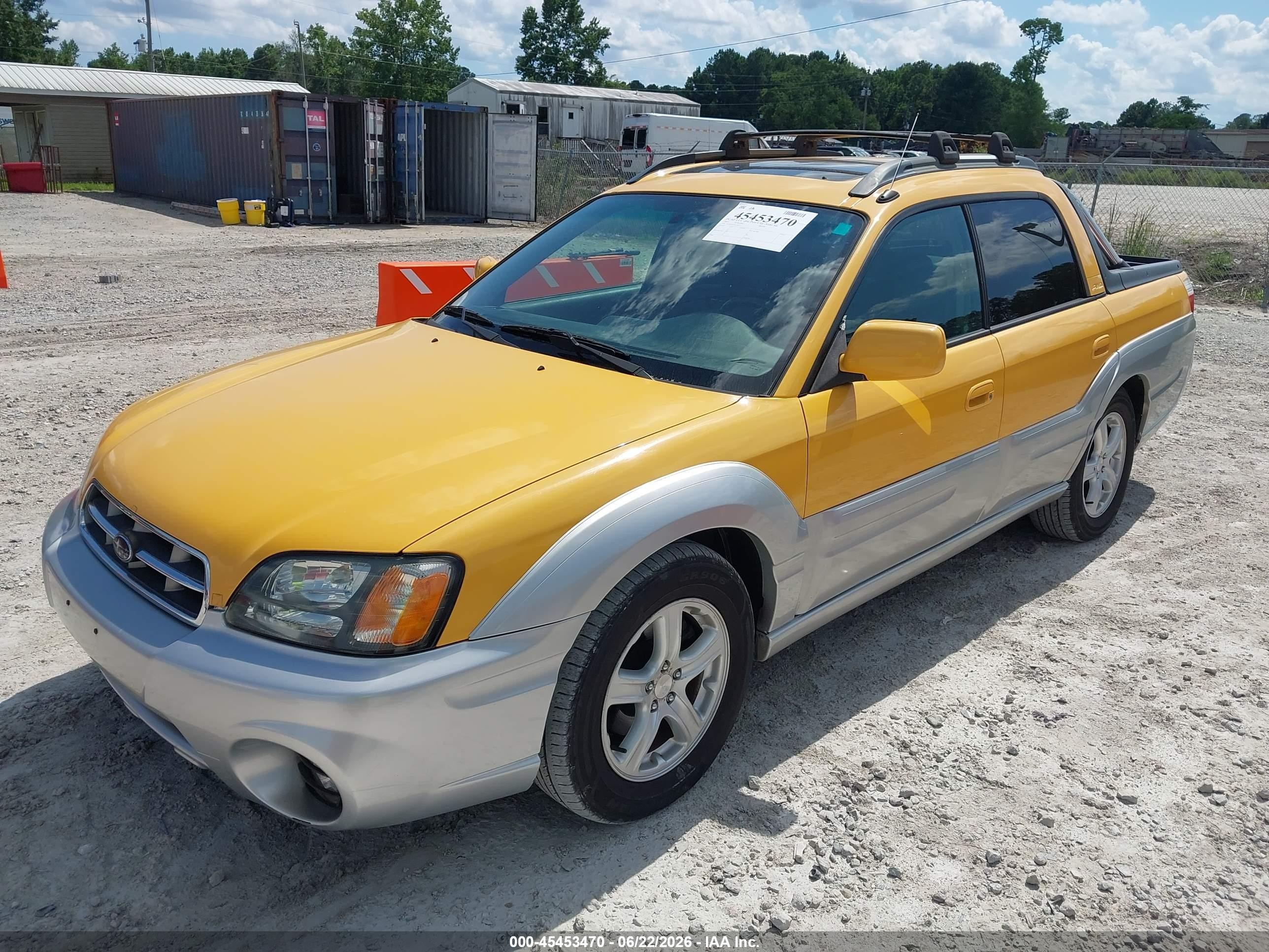 2003 Subaru Baja   Yellow vin: 4S4BT61C936109372