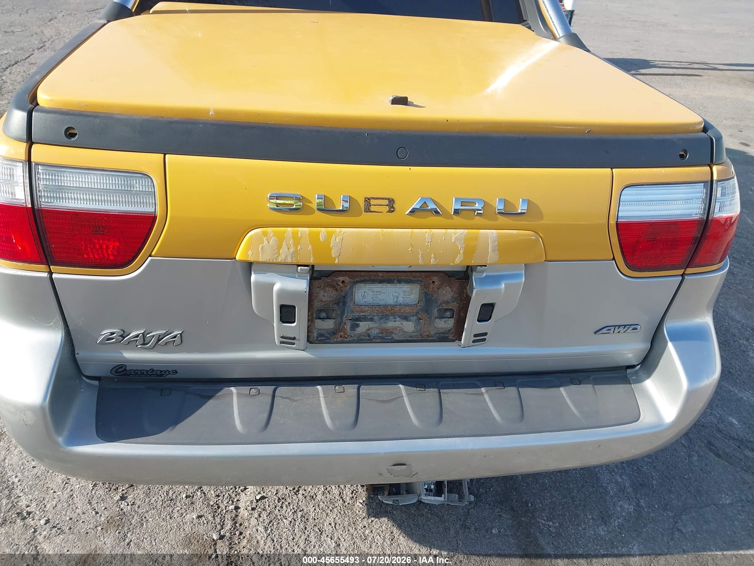 2003 Subaru Baja Sport Желтый vin: 4S4BT62C037112962