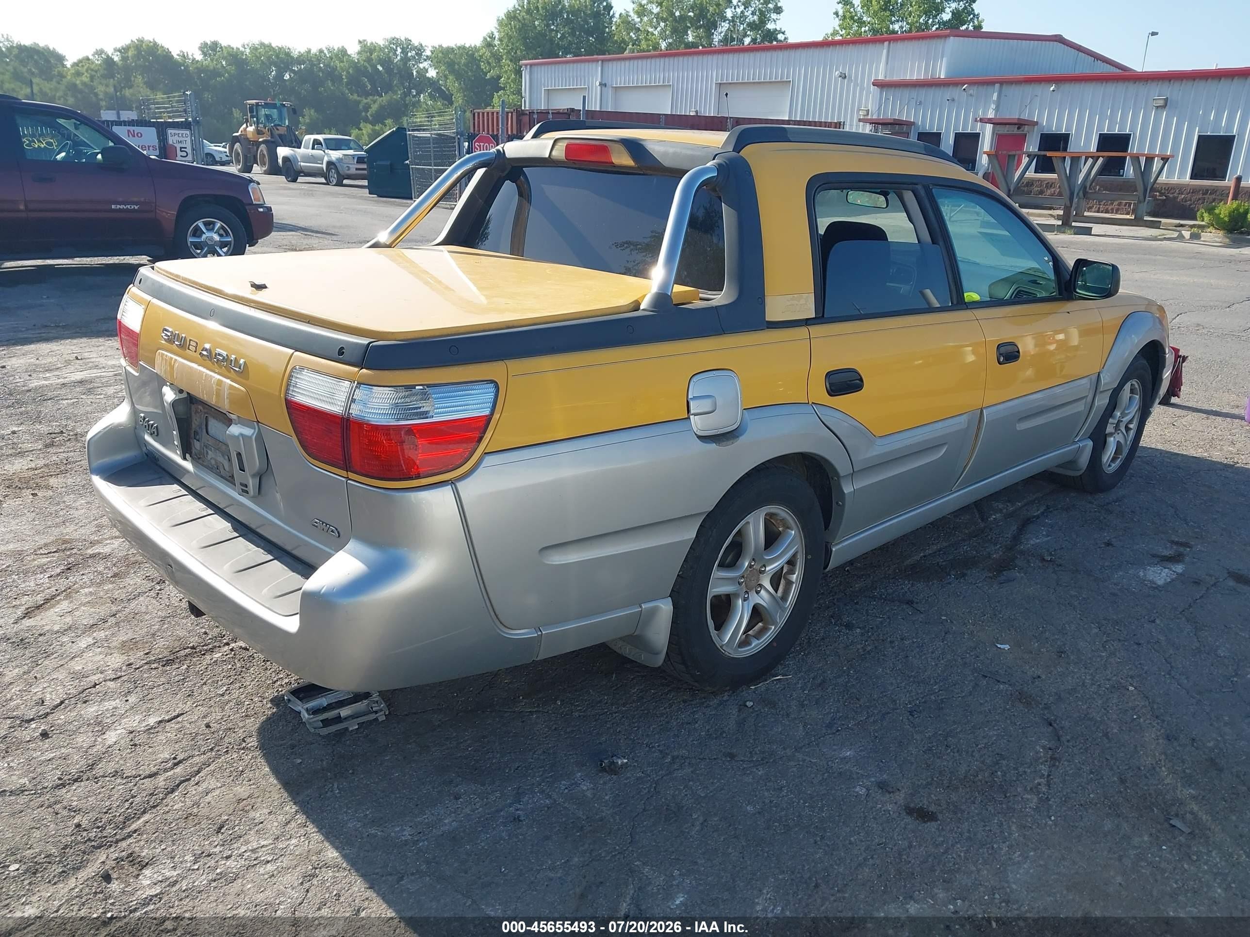 2003 Subaru Baja Sport Желтый vin: 4S4BT62C037112962