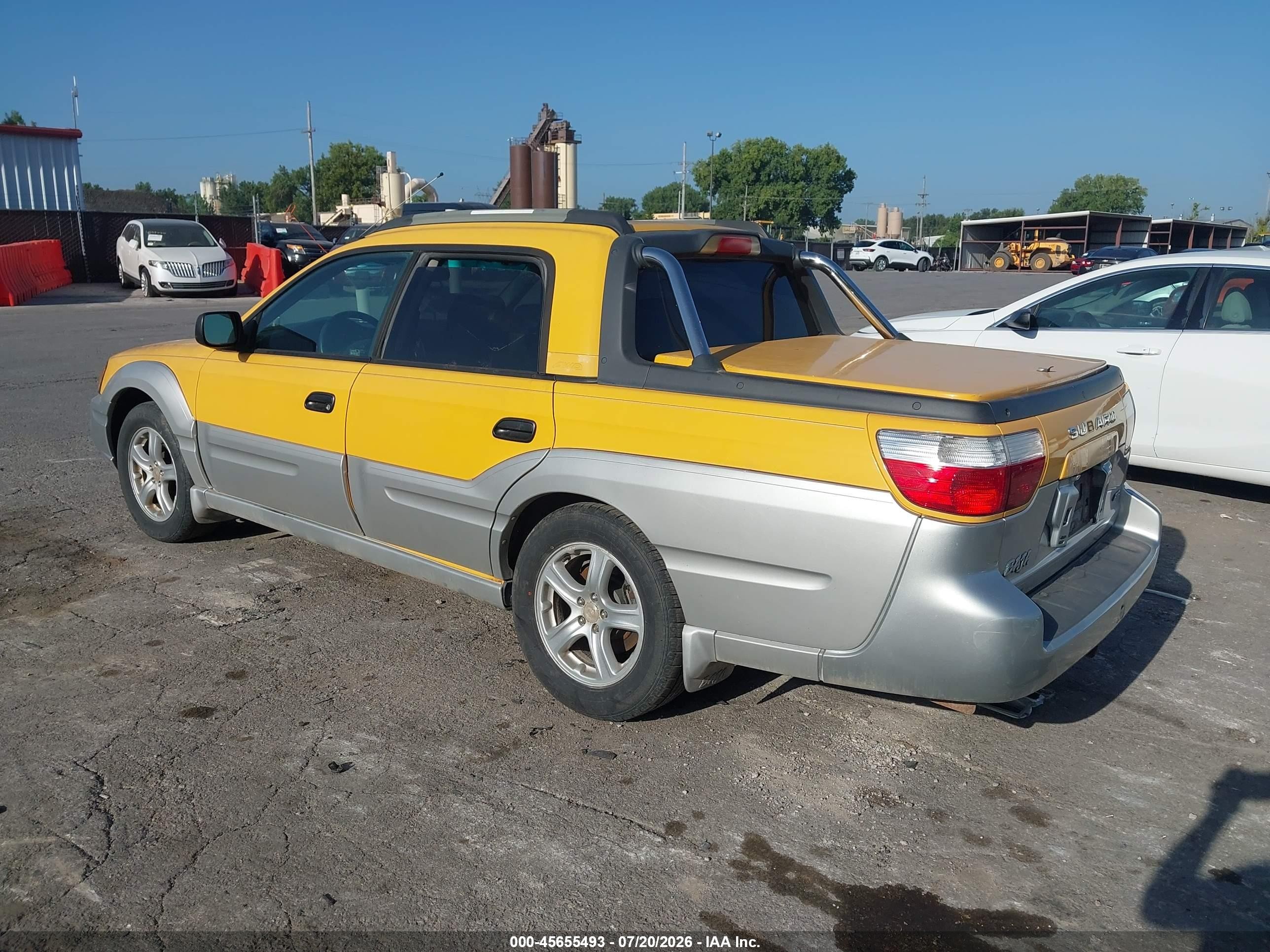 2003 Subaru Baja Sport Желтый vin: 4S4BT62C037112962