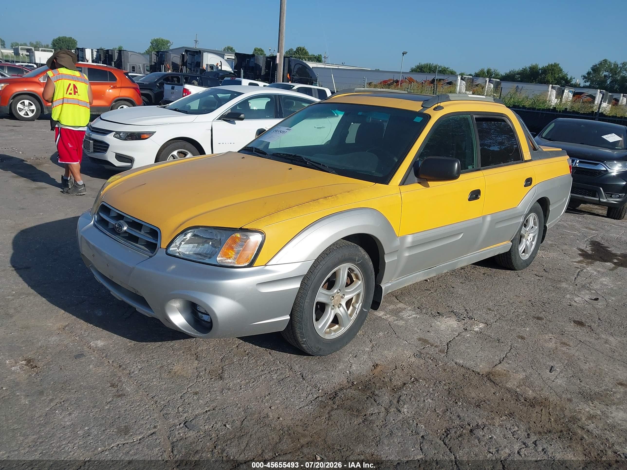 2003 Subaru Baja Sport Желтый vin: 4S4BT62C037112962