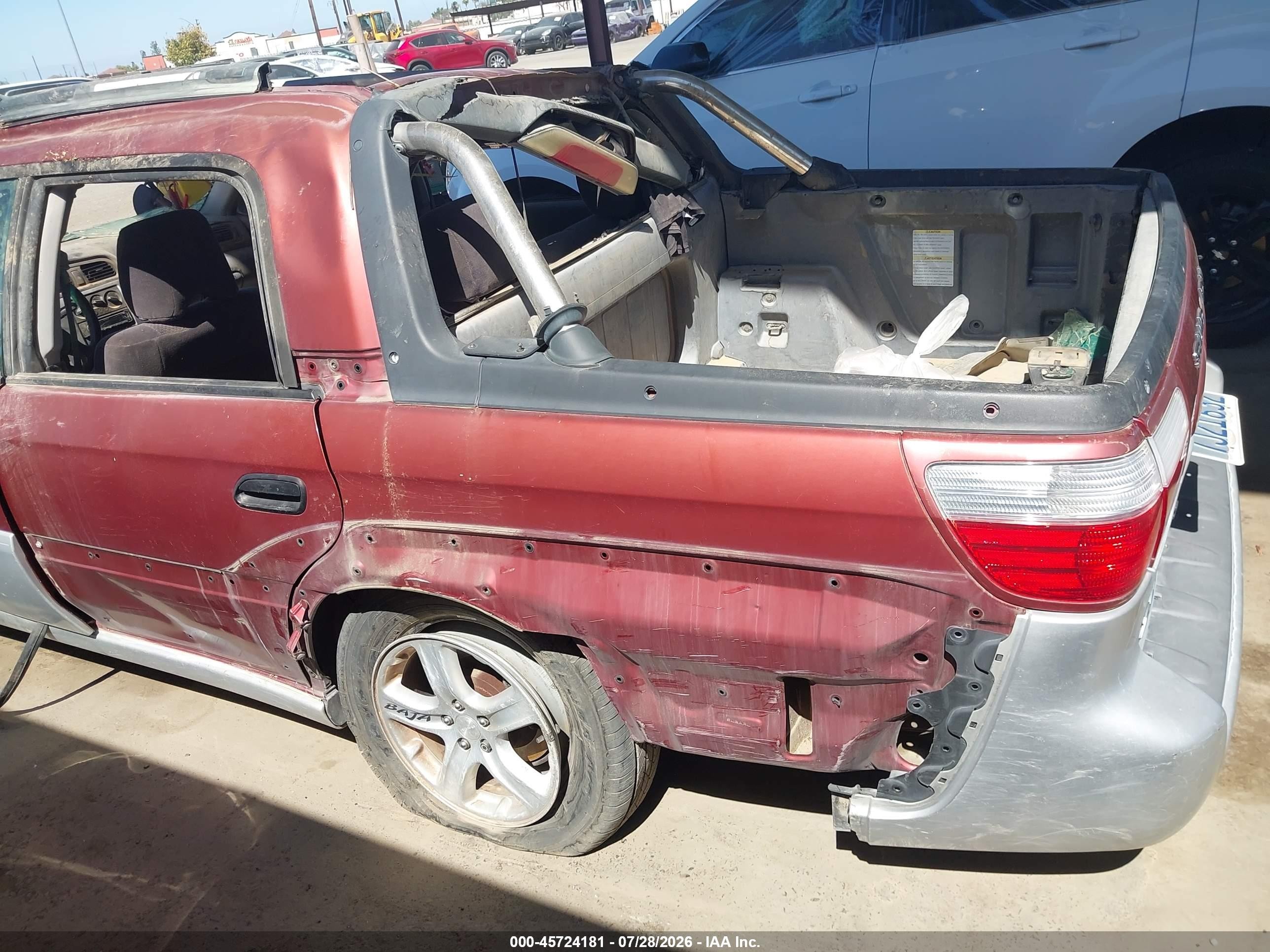 2003 Subaru Baja Sport Maroon vin: 4S4BT62C137114283