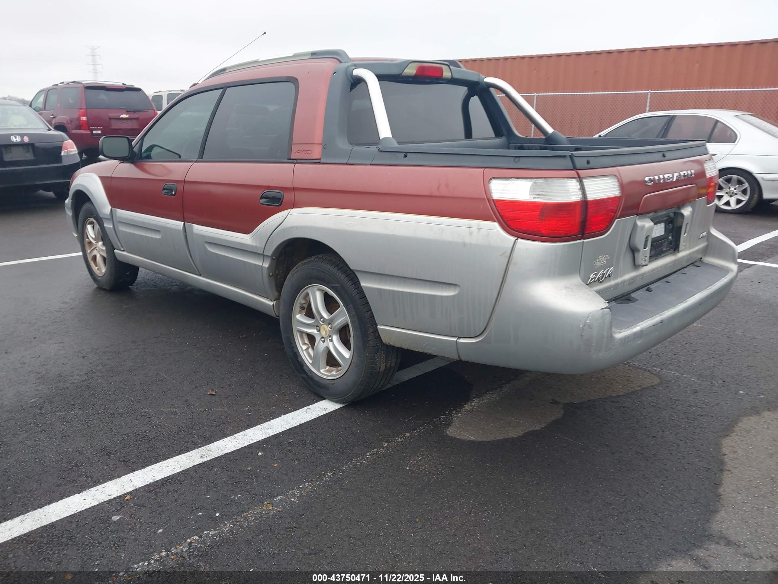 2004 Subaru Baja Sport Burgundy vin: 4S4BT62C247100247