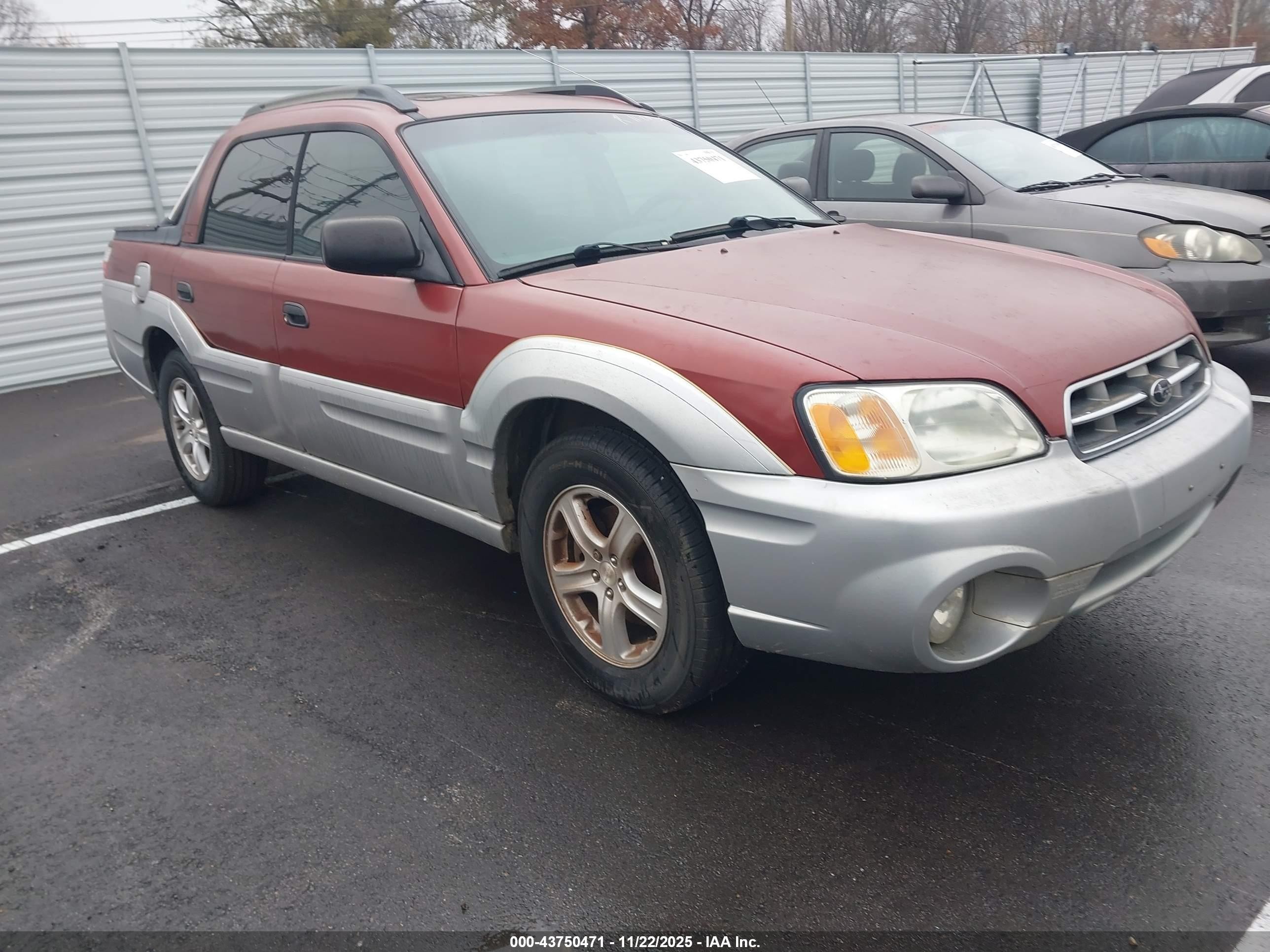 2004 Subaru Baja Sport Burgundy vin: 4S4BT62C247100247