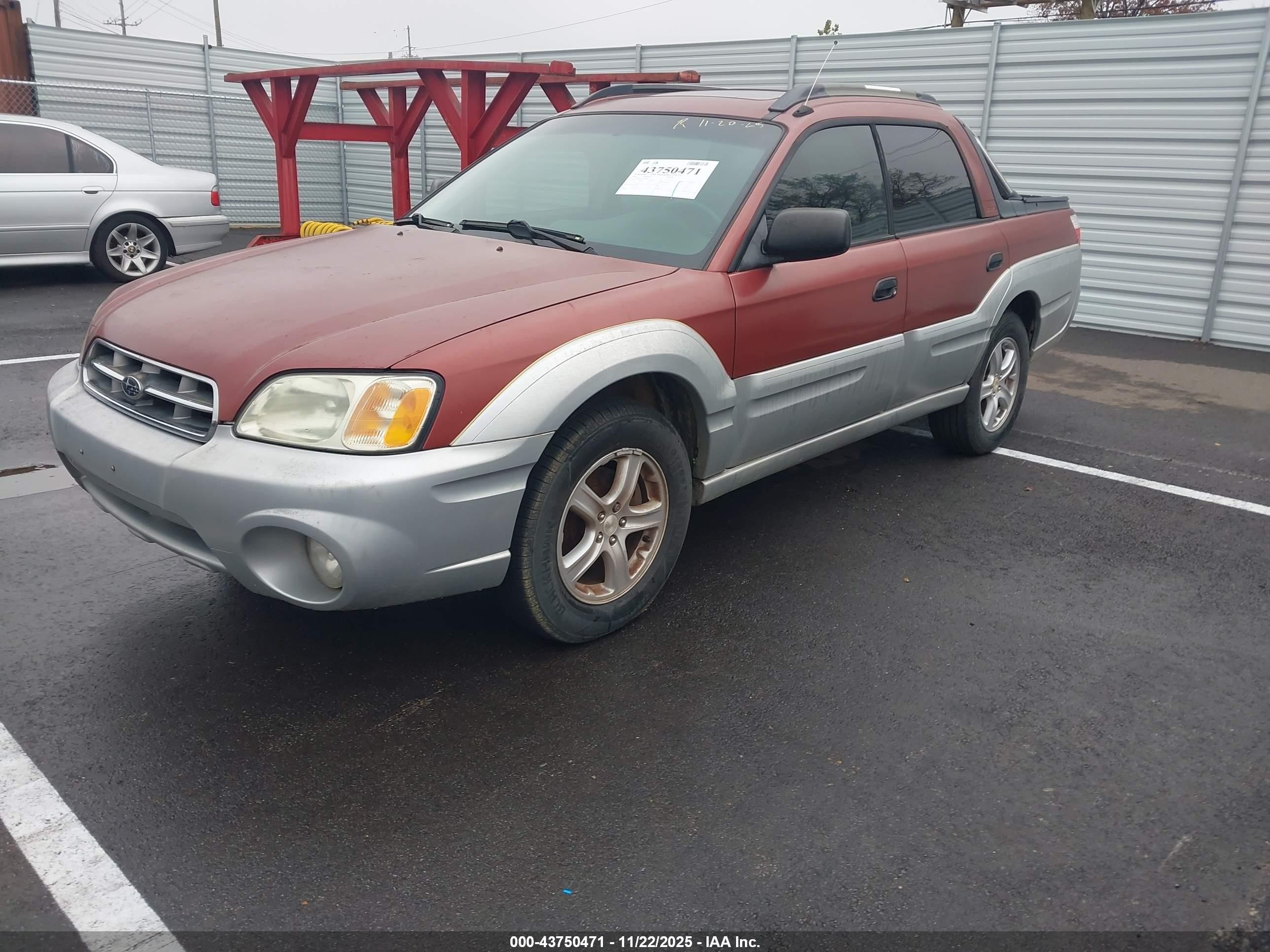 2004 Subaru Baja Sport Burgundy vin: 4S4BT62C247100247