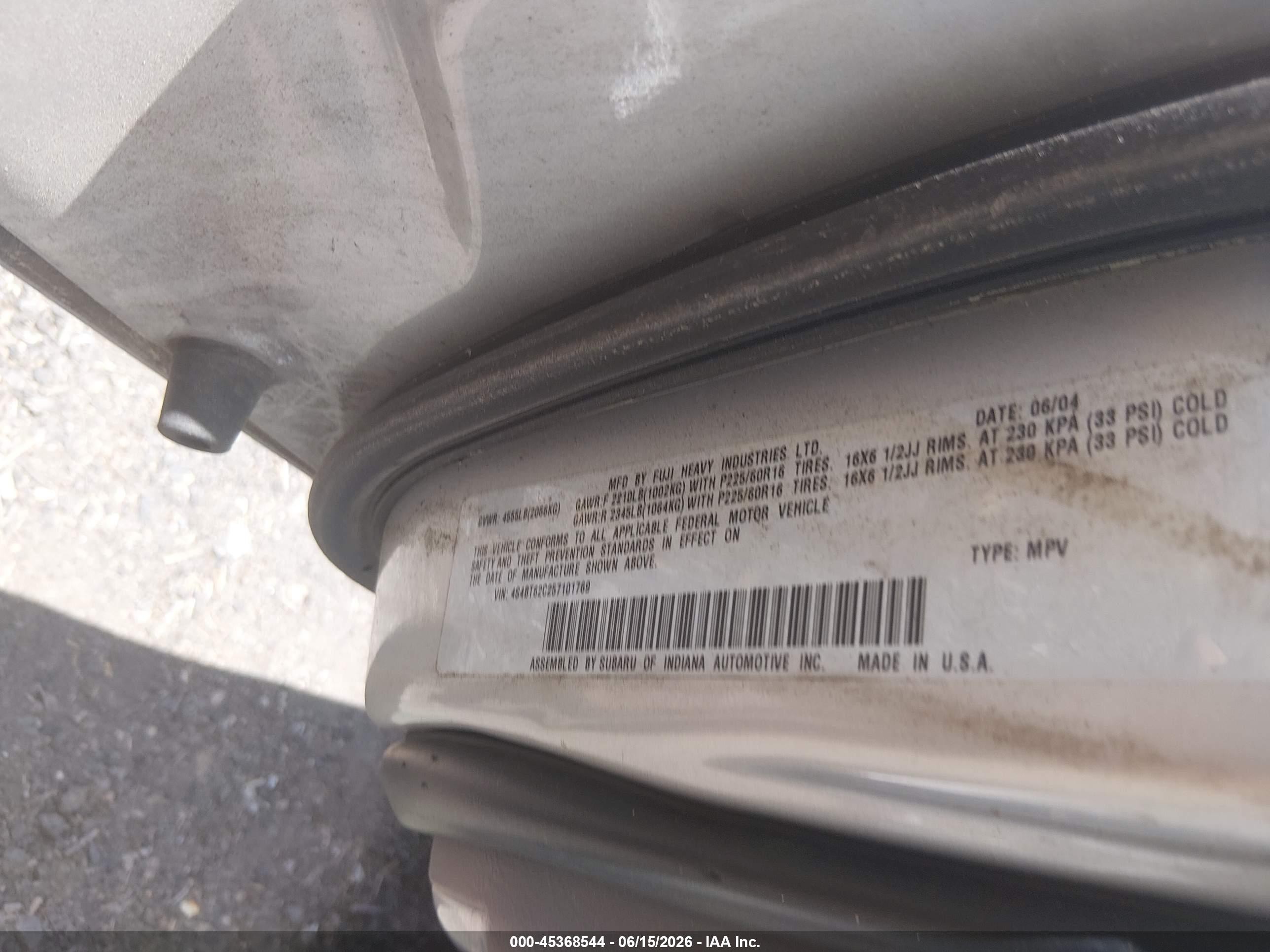2005 Subaru Baja Sport Gray vin: 4S4BT62C257101769