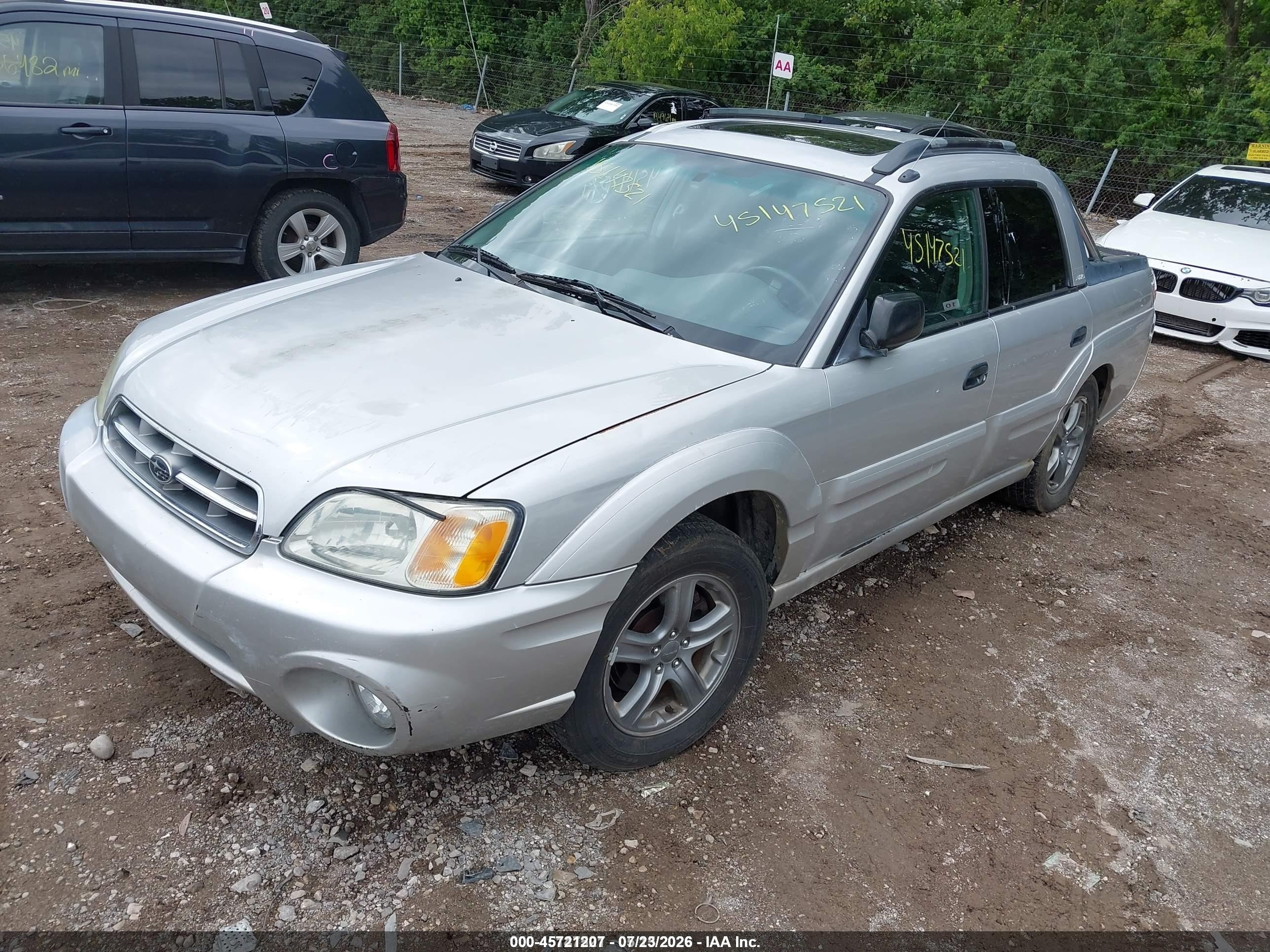 2003 Subaru Baja Sport Silver vin: 4S4BT62C437111183