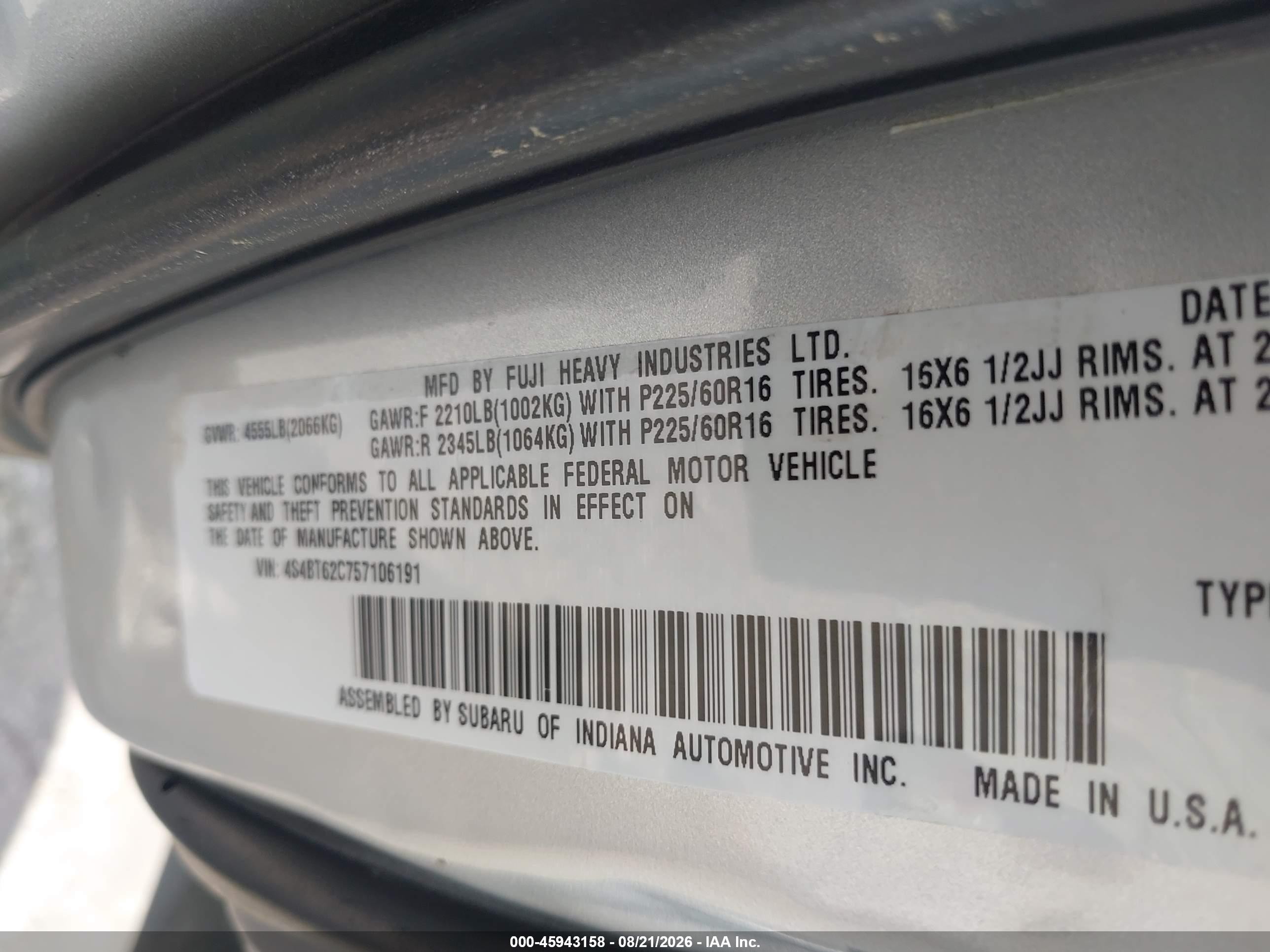 2005 Subaru Baja Sport Silver vin: 4S4BT62C757106191