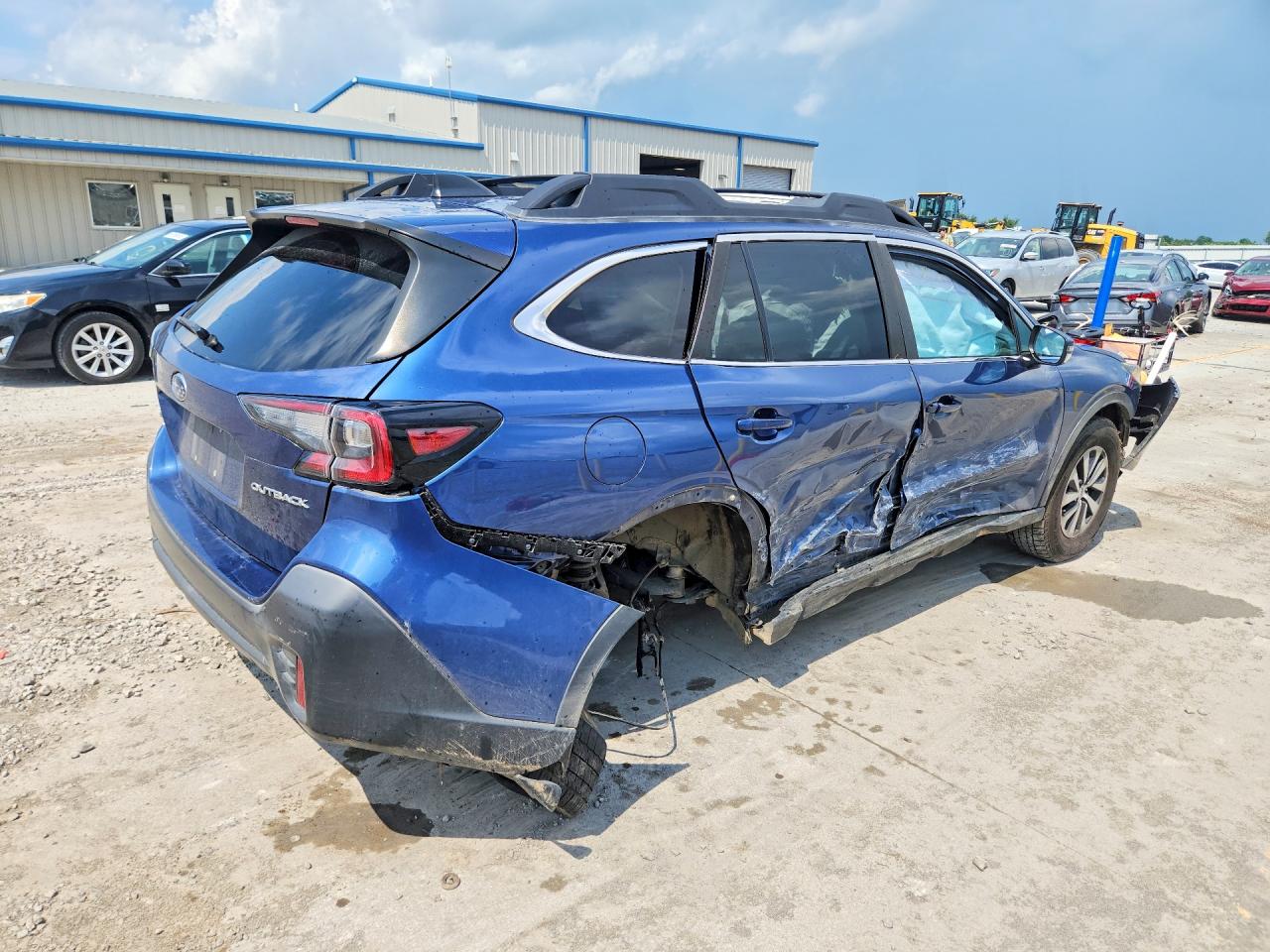 2020 Subaru Outback Premium Blue vin: 4S4BTACC3L3148850