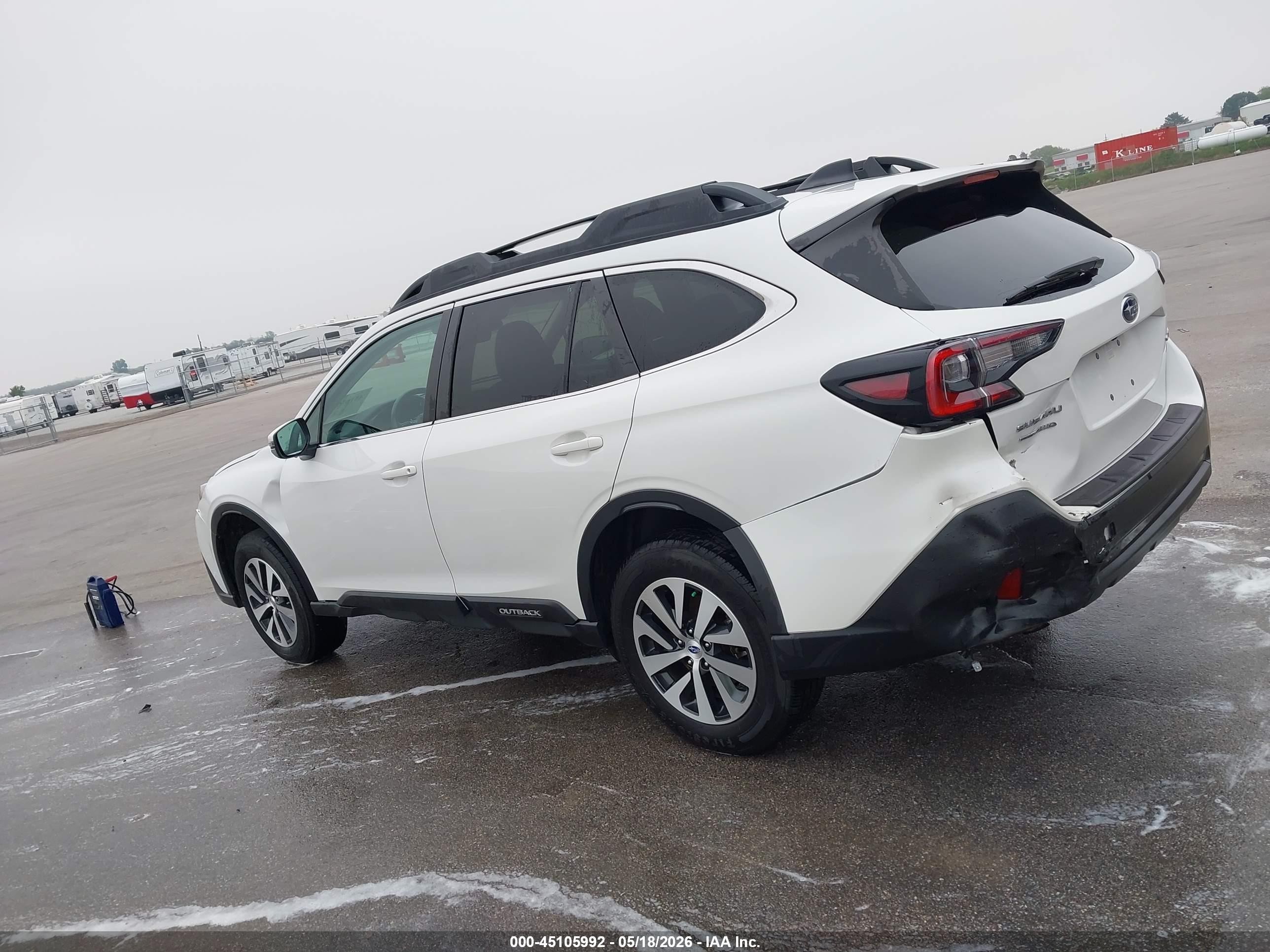2020 Subaru Outback Premium White vin: 4S4BTACC4L3215276
