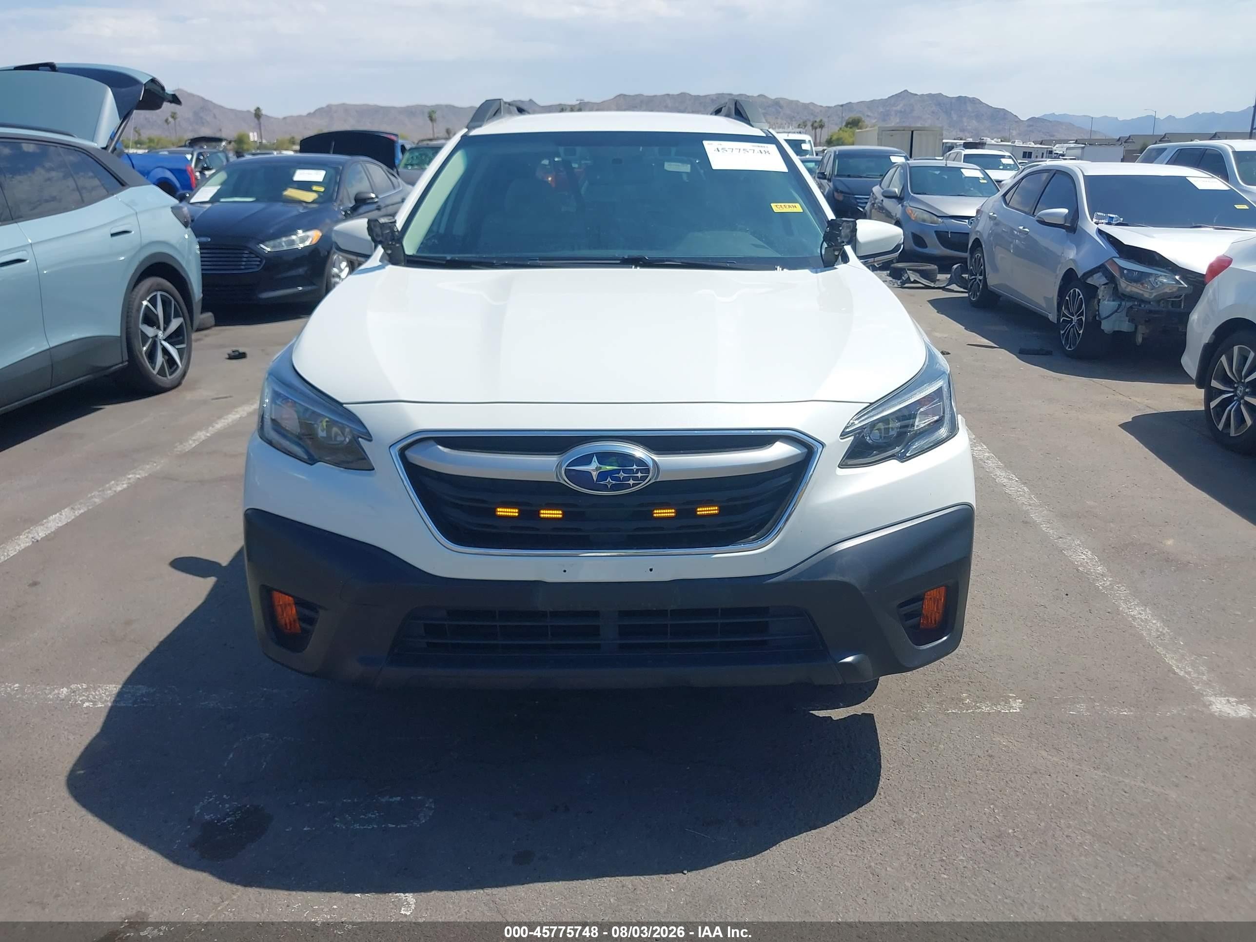2022 Subaru Outback Premium White vin: 4S4BTACC6N3104067