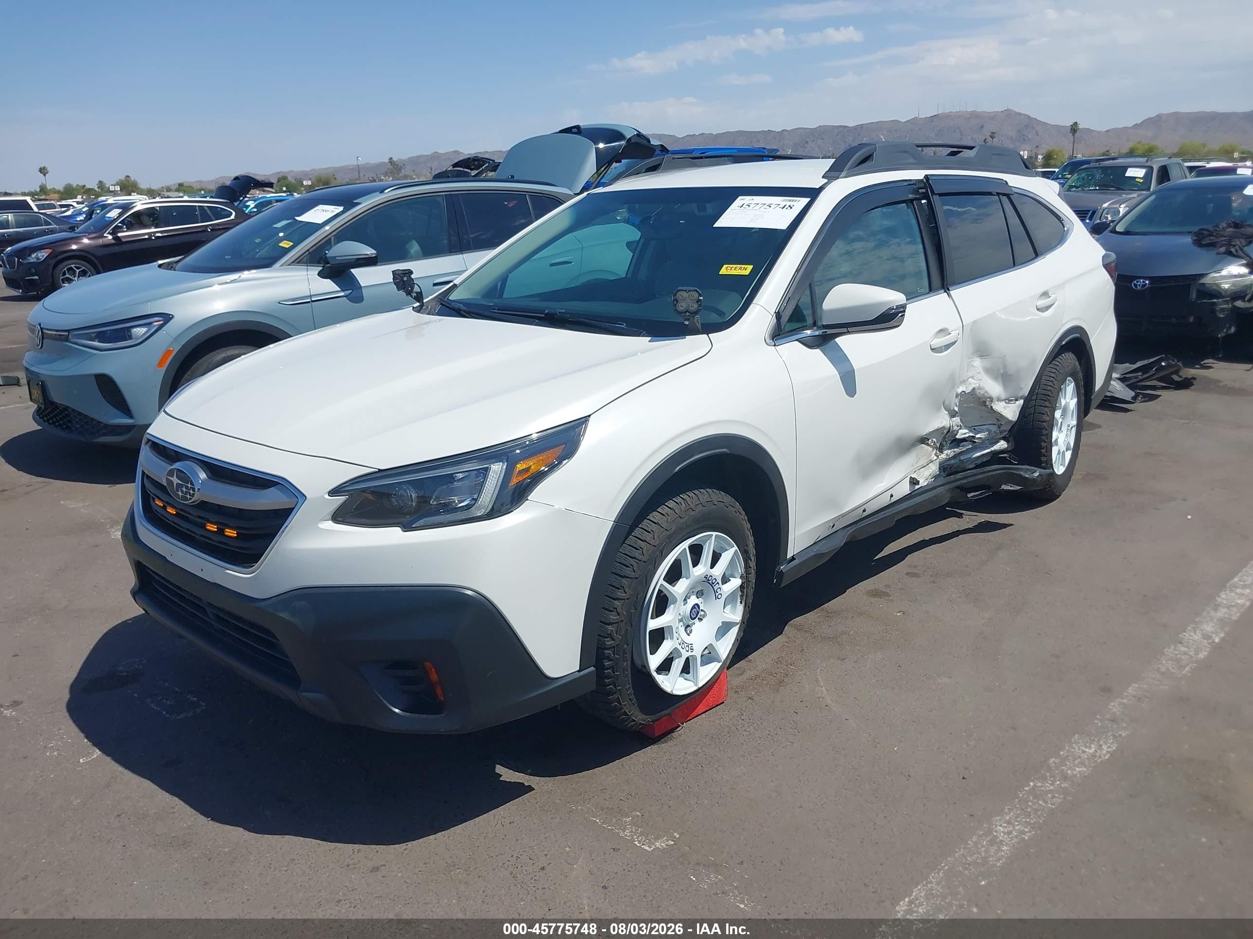 2022 Subaru Outback Premium White vin: 4S4BTACC6N3104067