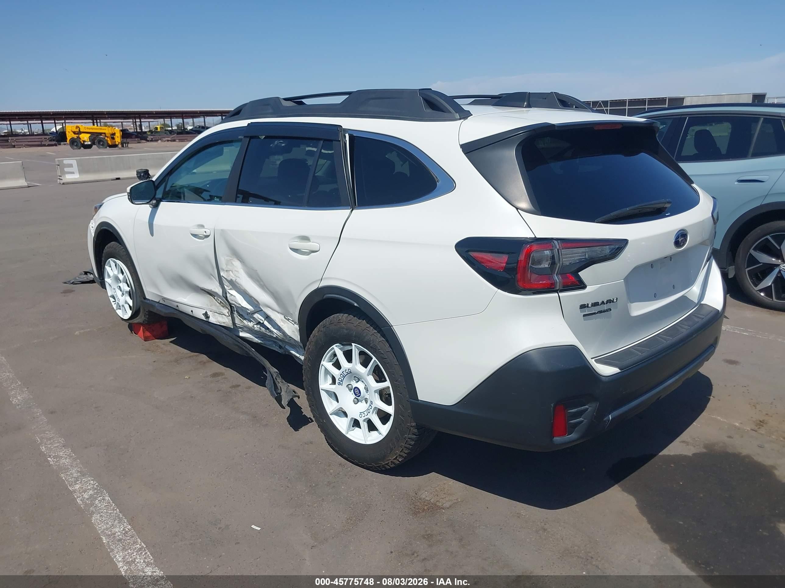 2022 Subaru Outback Premium White vin: 4S4BTACC6N3104067
