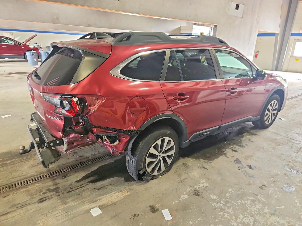 2022 Subaru Outback Premium Burgundy vin: 4S4BTACC7N3197889