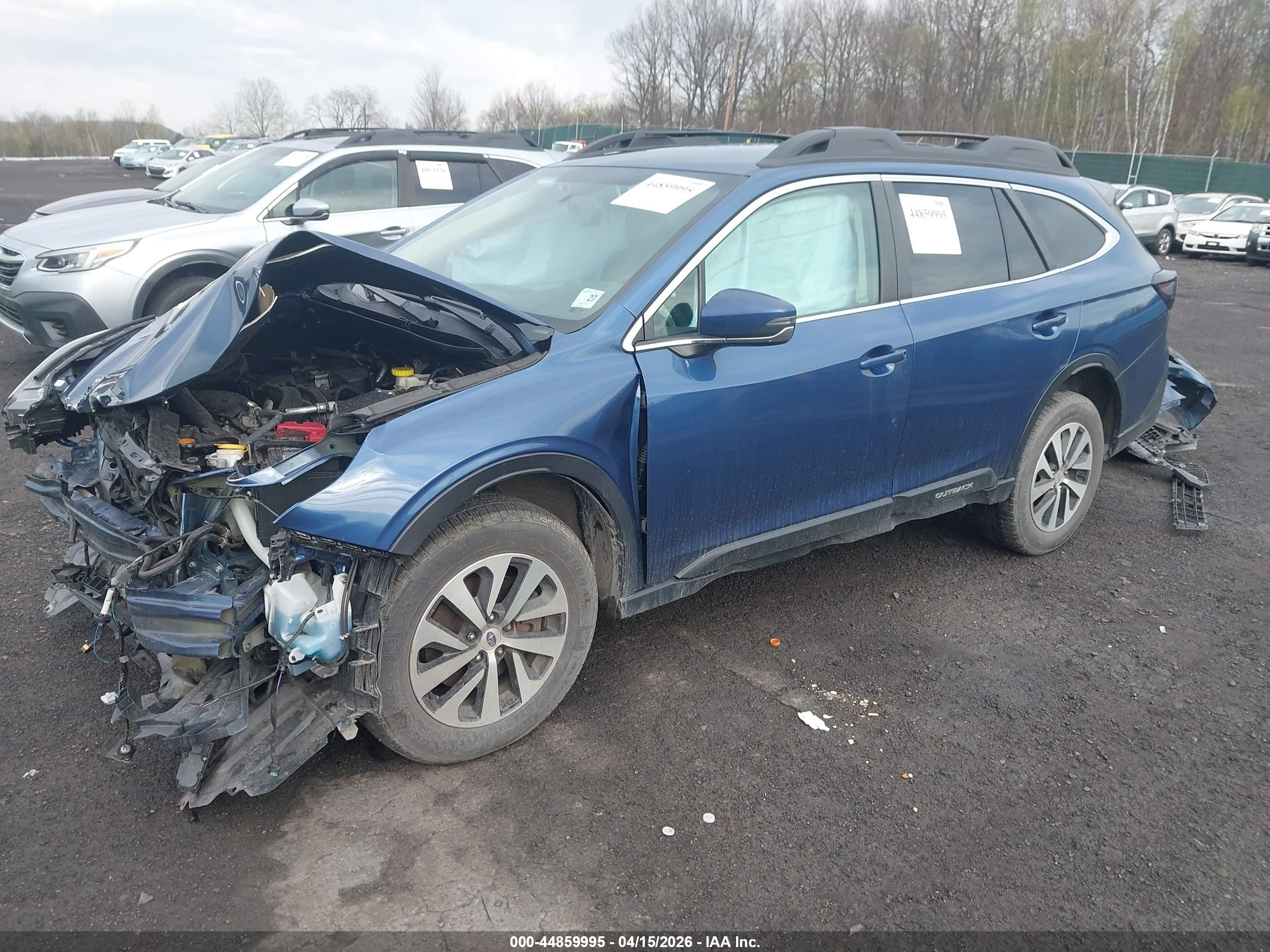 2022 Subaru Outback Premium Blue vin: 4S4BTADC4N3166940