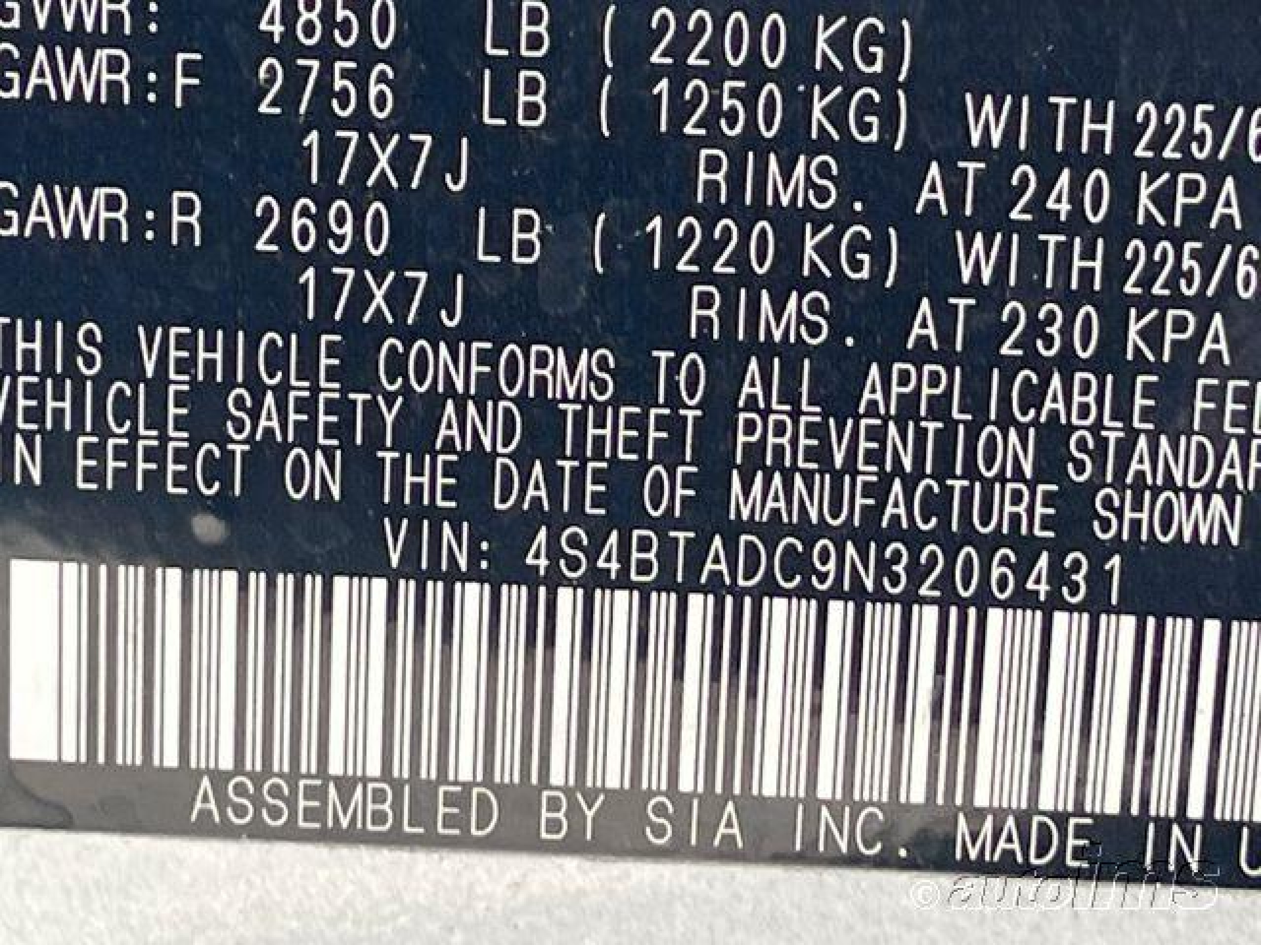 2022 Subaru Outback Premium vin: 4S4BTADC9N3206431