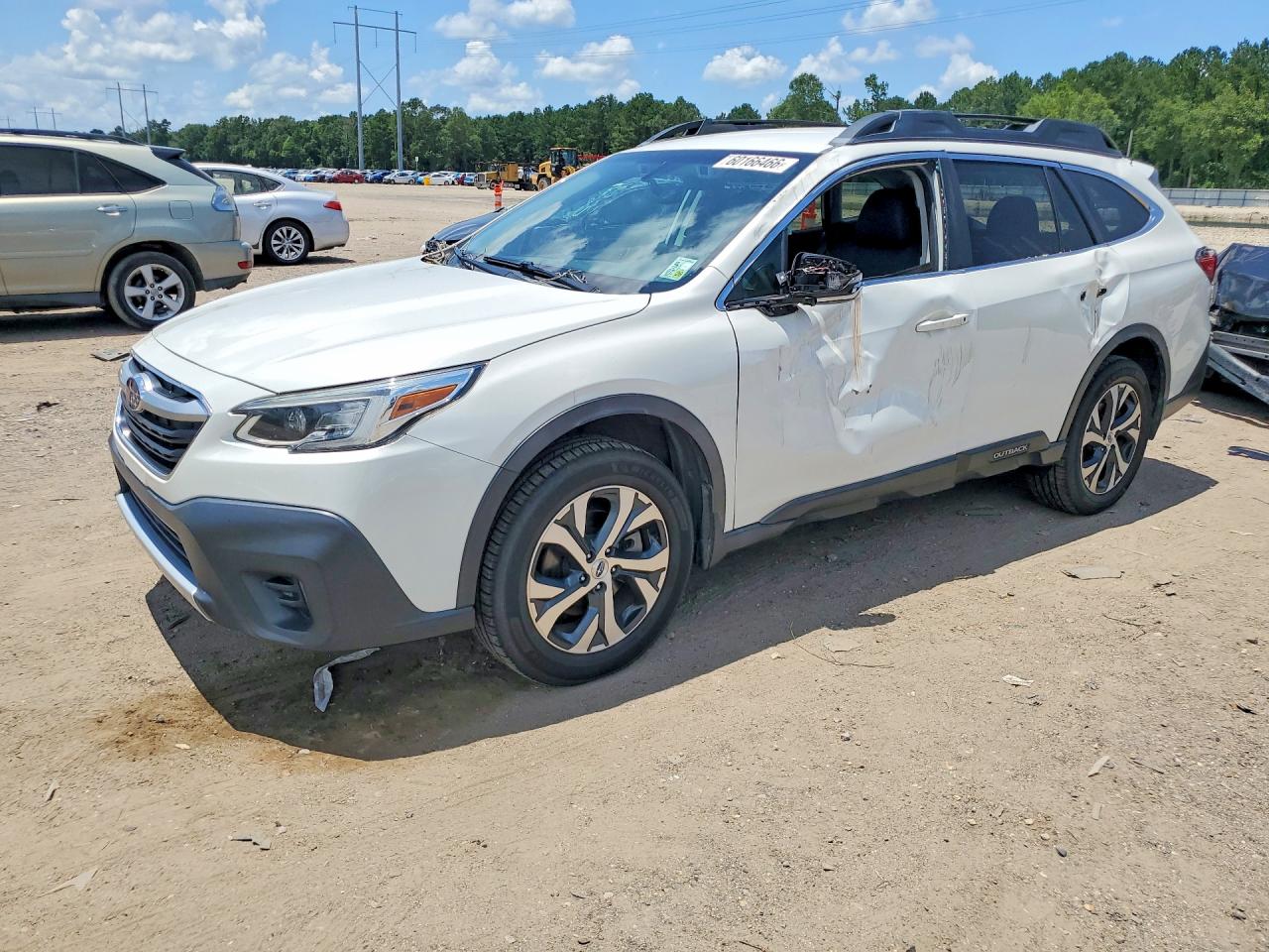 2020 Subaru Outback Limited White vin: 4S4BTALC5L3244821