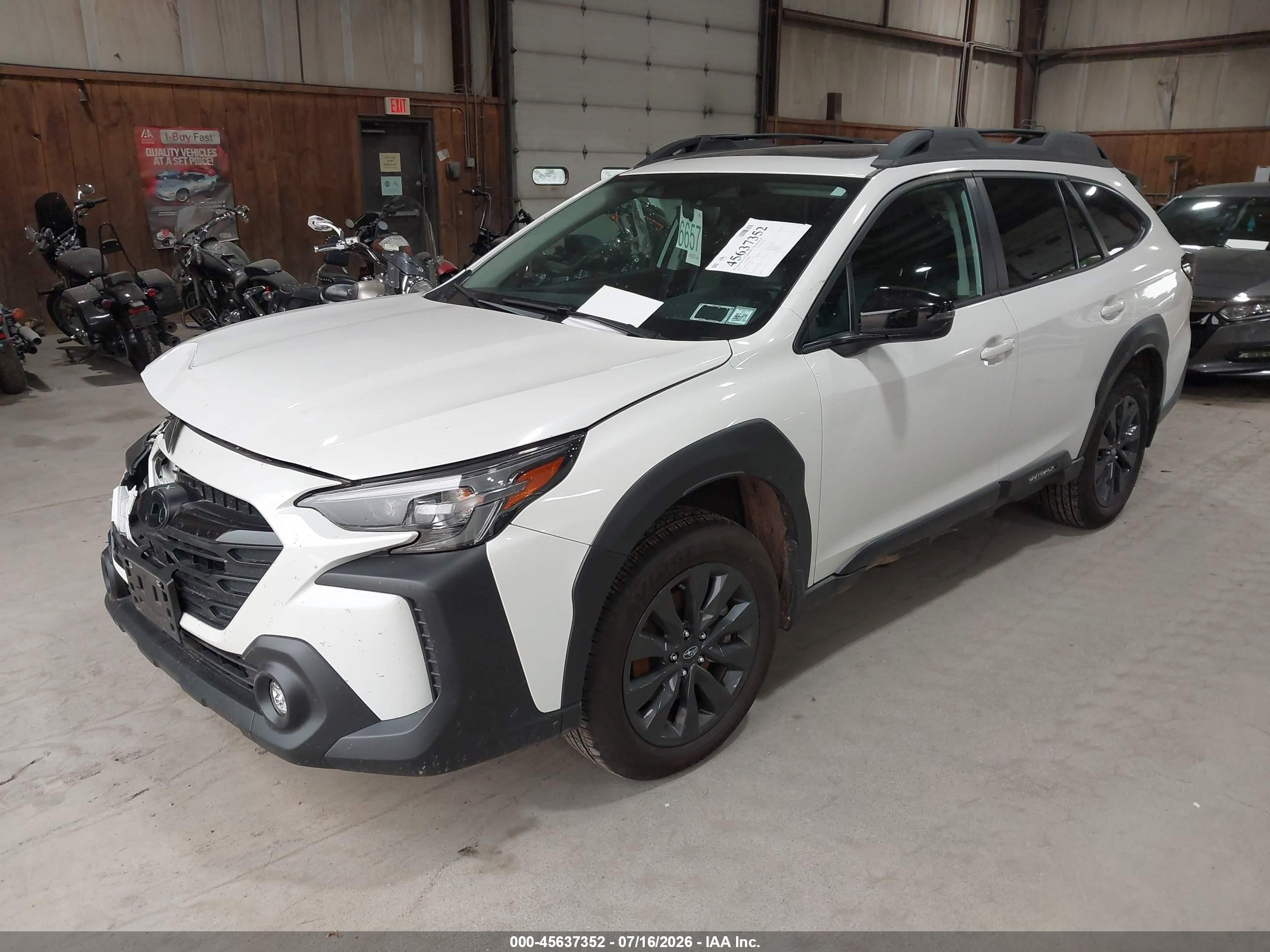 2025 Subaru Outback Onyx Edition White vin: 4S4BTALCXS3157284