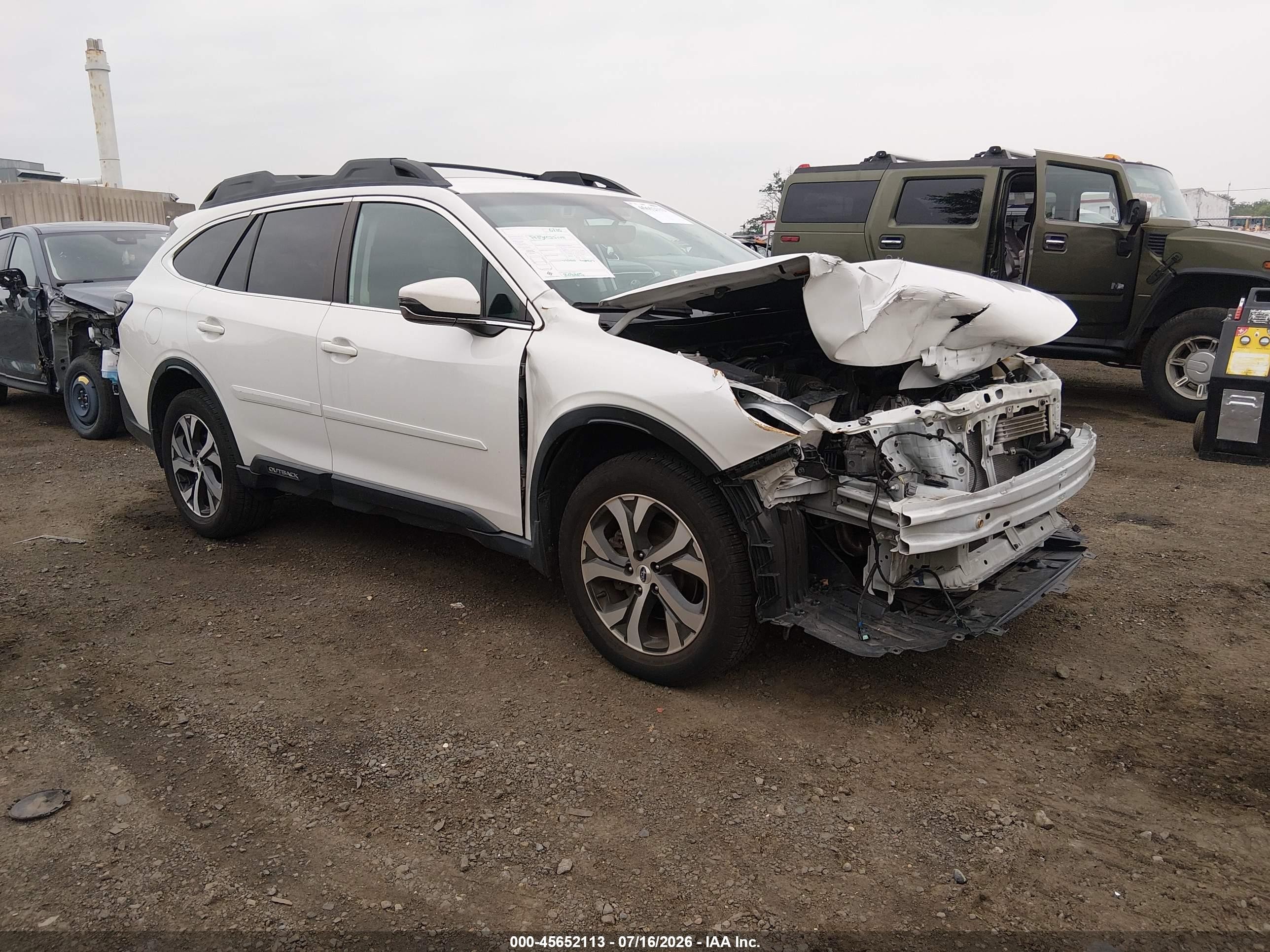 2021 Subaru Outback Limited Белый vin: 4S4BTAMC7M3216759