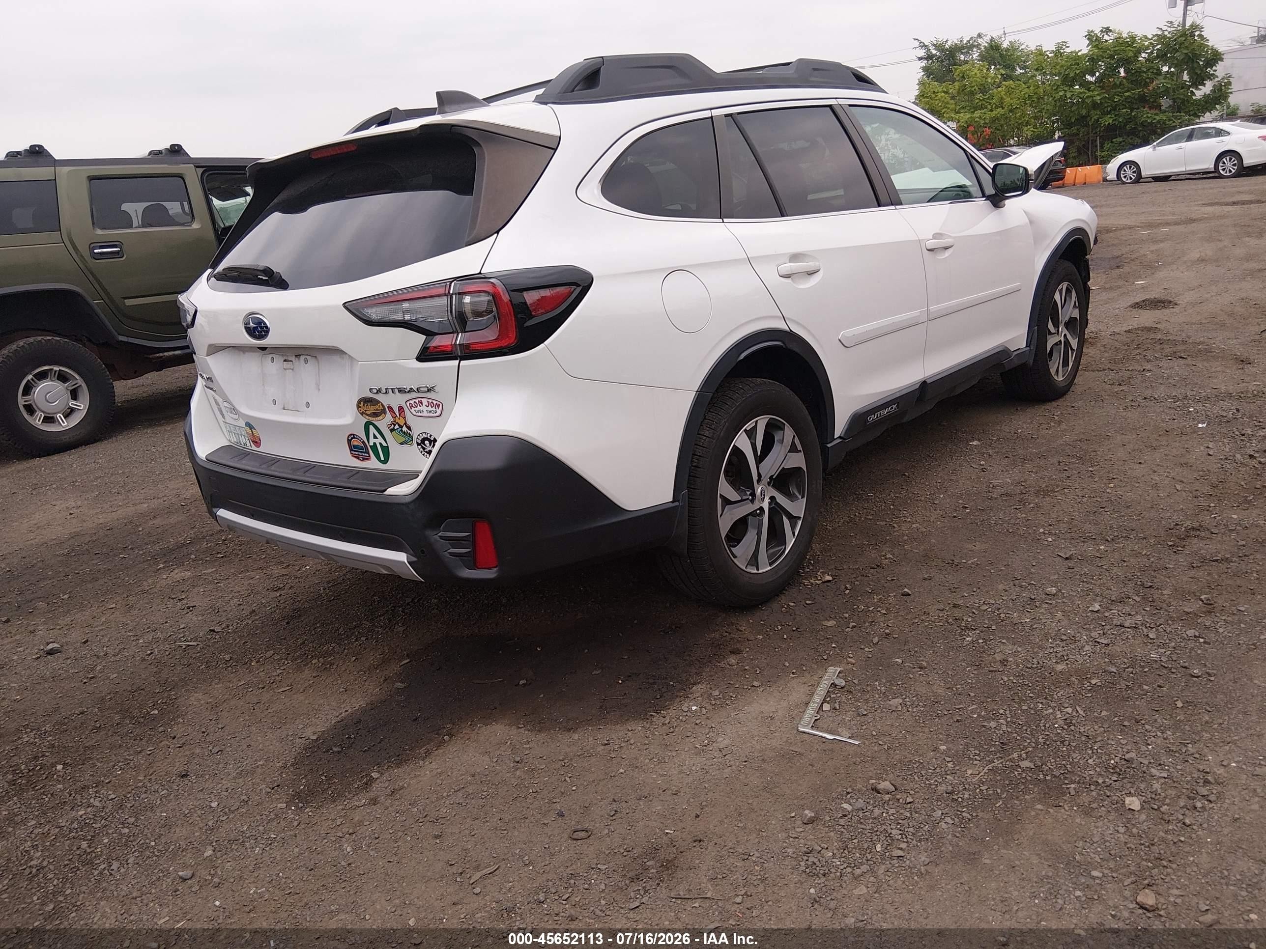2021 Subaru Outback Limited Белый vin: 4S4BTAMC7M3216759
