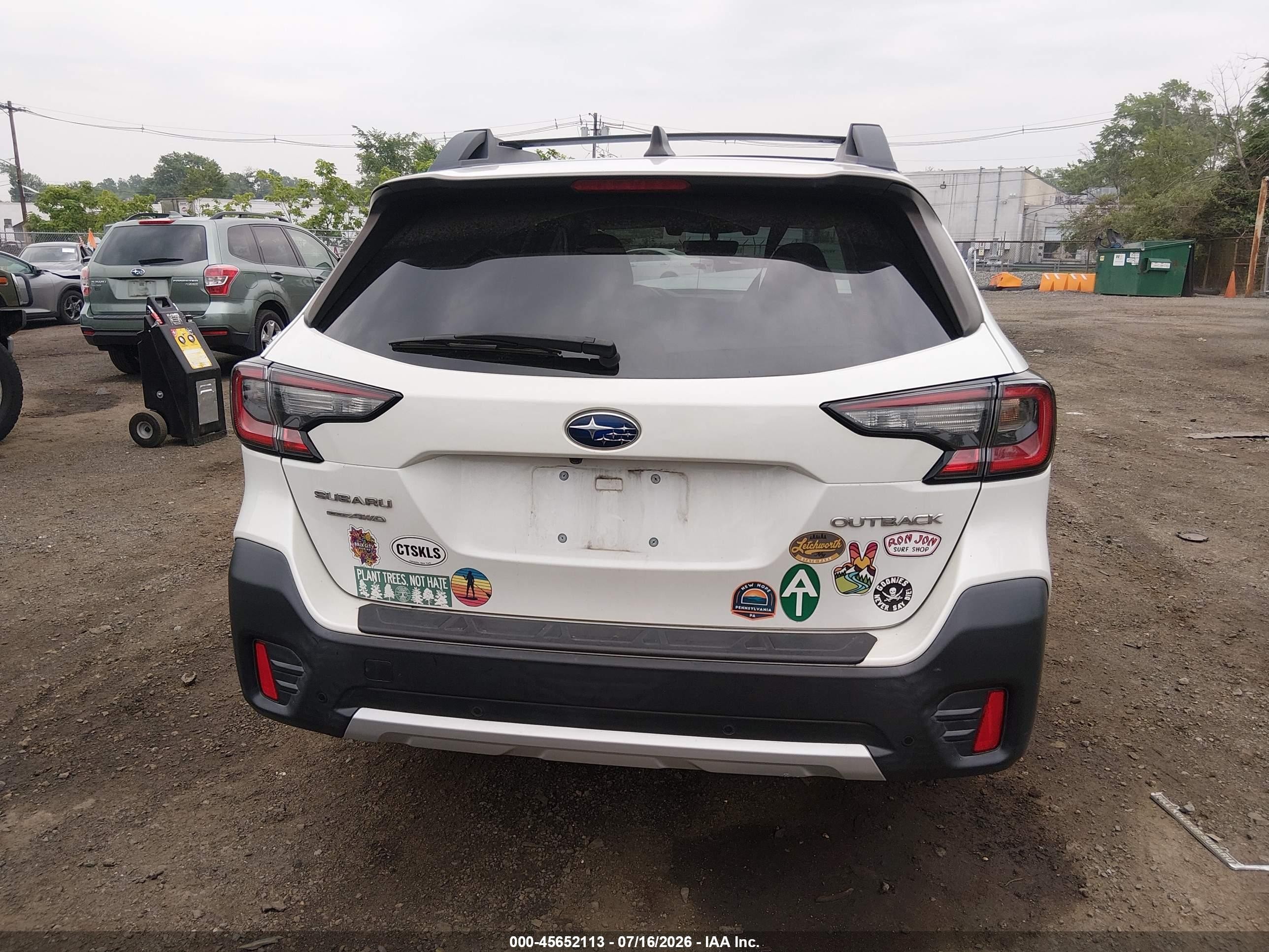 2021 Subaru Outback Limited Белый vin: 4S4BTAMC7M3216759