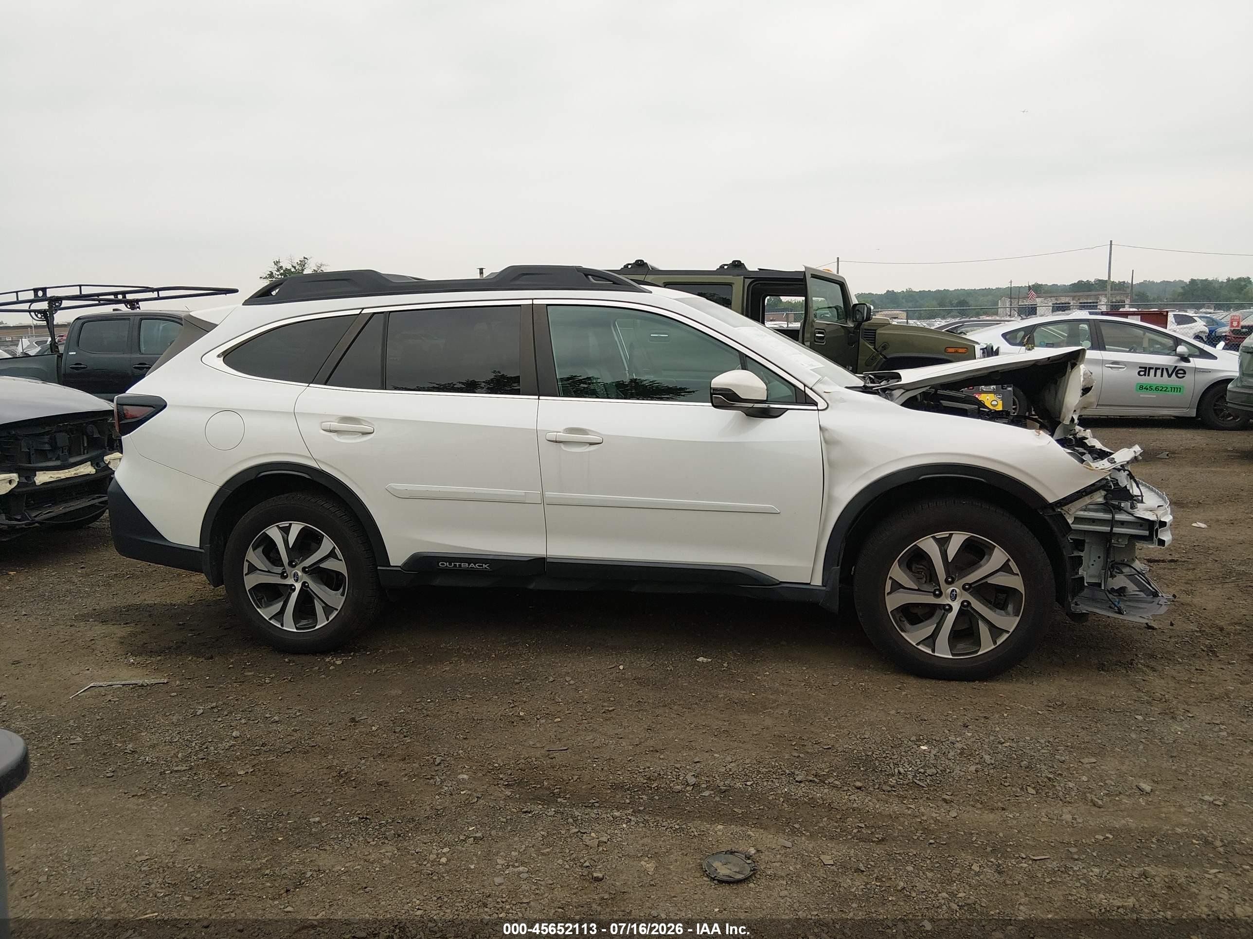 2021 Subaru Outback Limited Белый vin: 4S4BTAMC7M3216759
