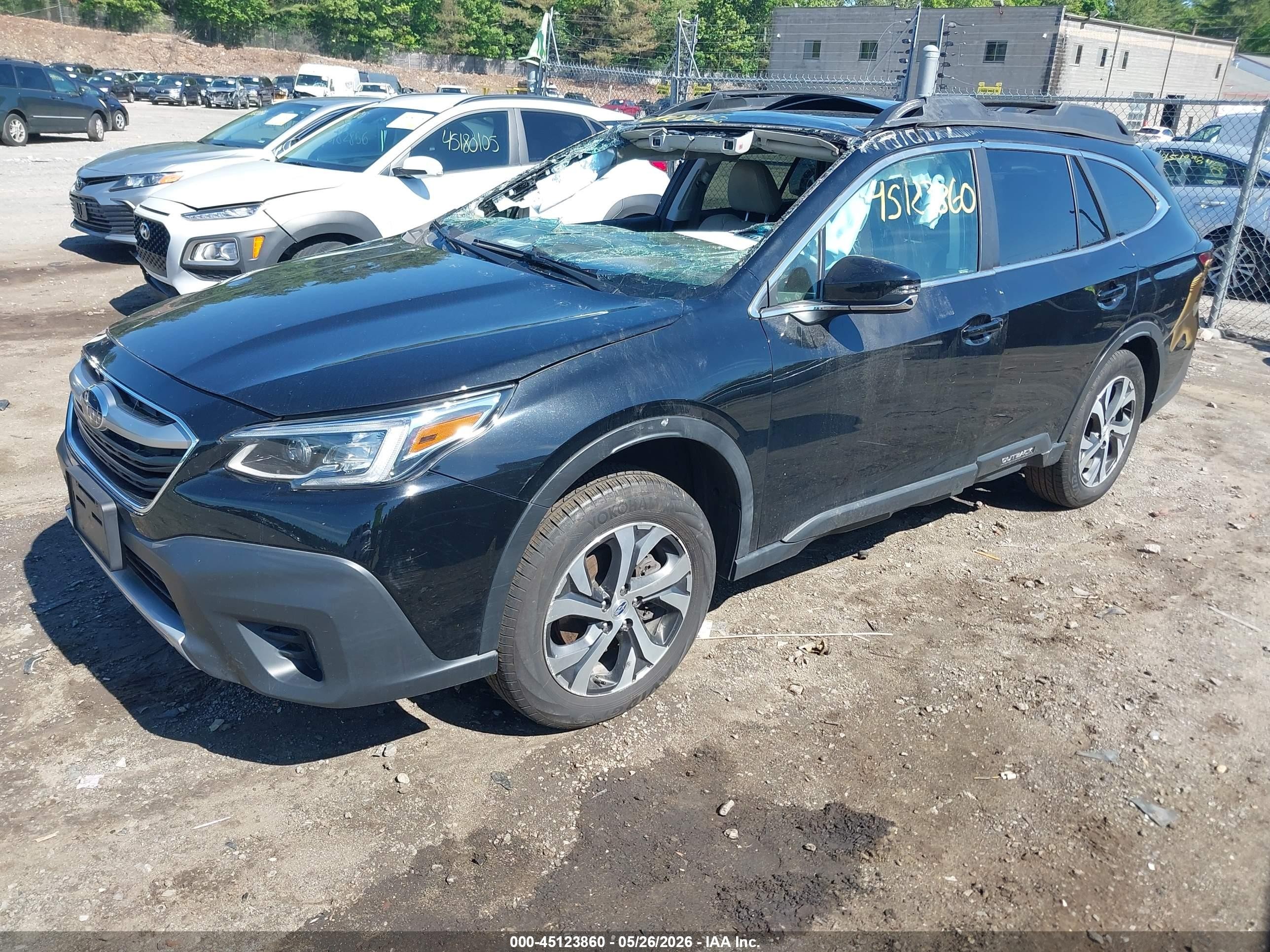 2022 Subaru Outback Limited Черный vin: 4S4BTANC1N3230107