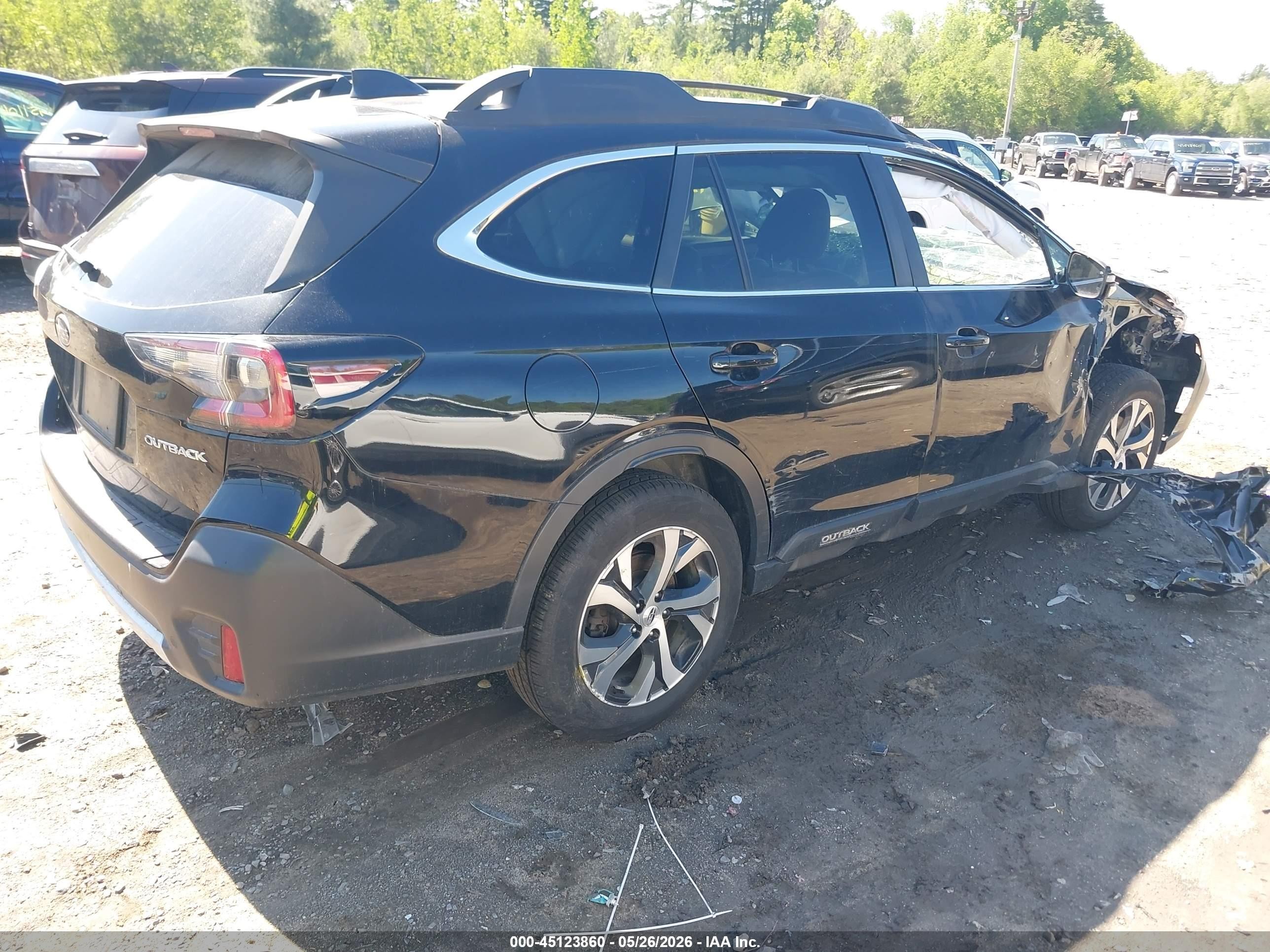 2022 Subaru Outback Limited Черный vin: 4S4BTANC1N3230107